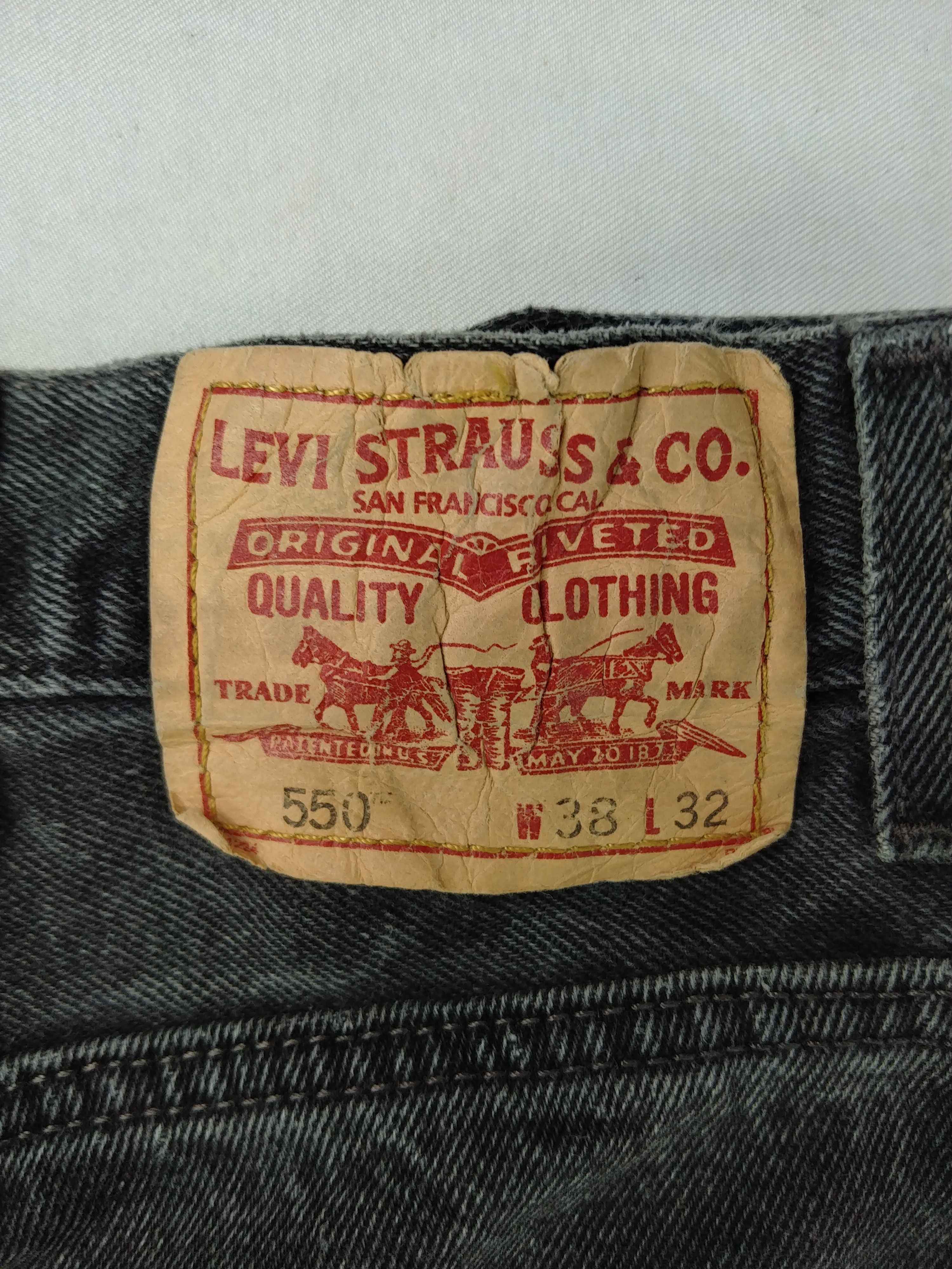 Japanese Brand Vintage Black Levi's 550 Relaxed Fit Denim 37x30.5 -JN112 Size US 37 - 12 Thumbnail