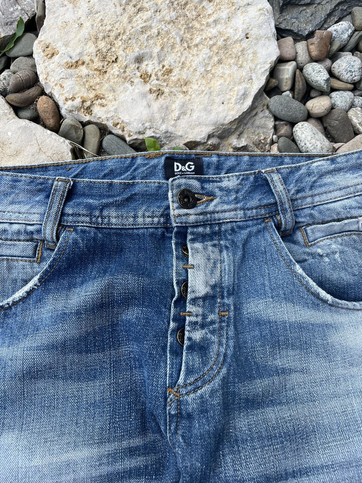 Dolce & Gabbana × Jean Vintage Dolce & Gabbana y2k distressed jeans ripped pants Size US 30 / EU 46 - 13 Thumbnail