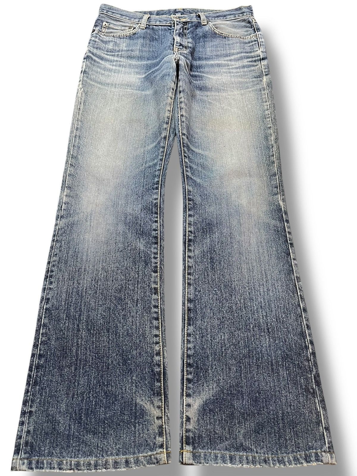 Uniqlo Vintage Uniqlo Flare Bell Bottom Blue Wash Denim Size US 32 / EU 48 - 1 Thumbnail