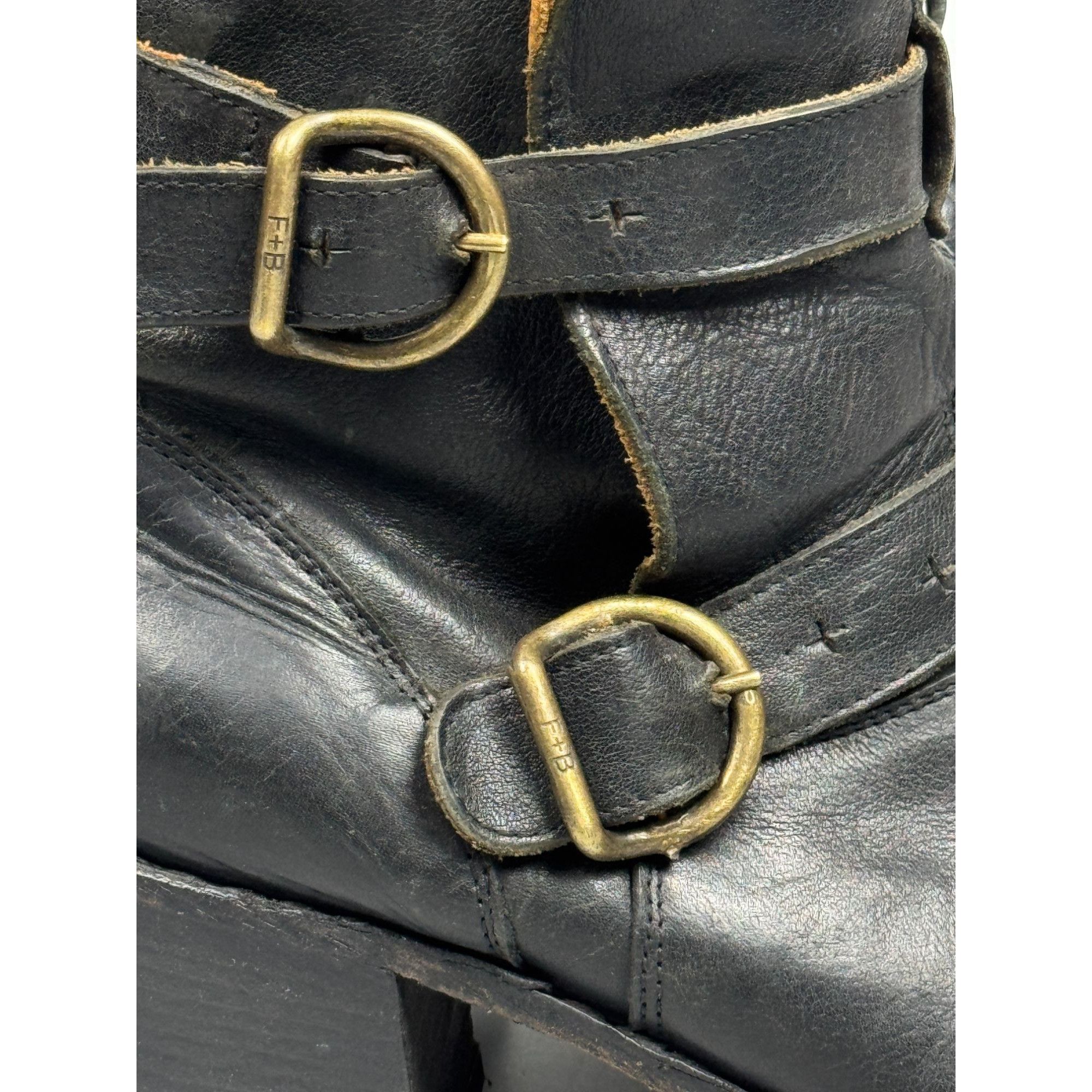 Fiorentini + Baker Fiorentini + Baker Mid Heel Black Leather Boots (Y1240) Size US 9 / IT 39 - 2 Thumbnail