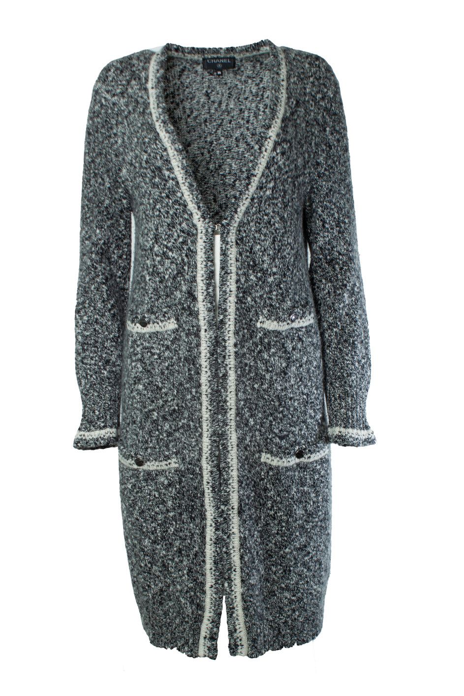 Chanel Chanel, Cashmere cardigan in grey Size S / US 4 / IT 40 - 1 Thumbnail
