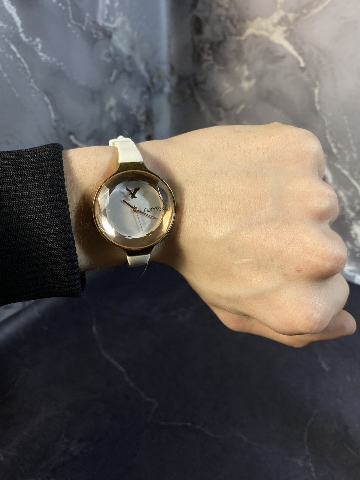 Japanese Brand × Vintage Stylish Rumba American Eagle Watch with White Strap Size ONE SIZE - 1 Thumbnail
