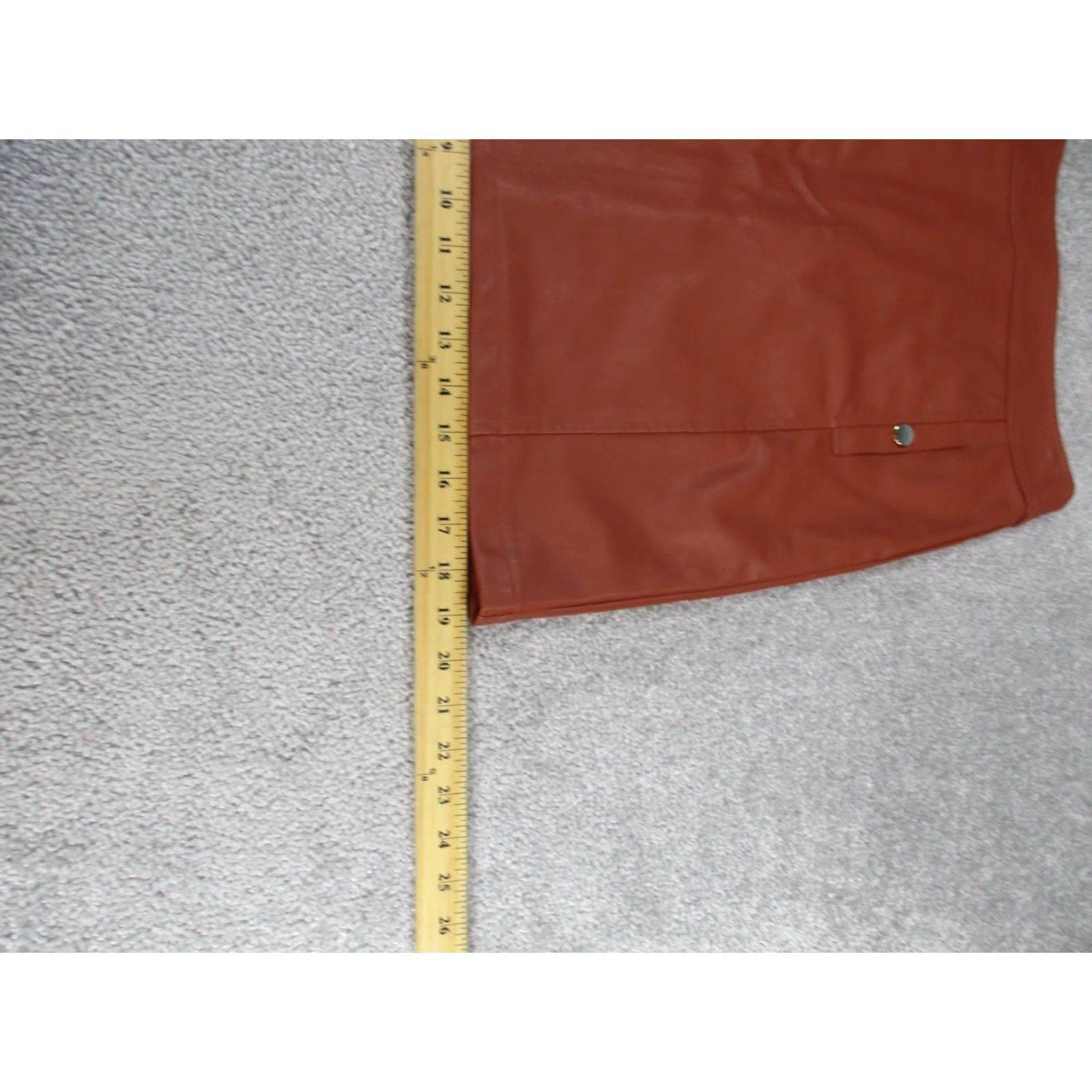 Loft LOFT Skirt Women's Short A-Line Faux Leather Red 0 Regular Zip Lined Womens Size 25" / US 0 / IT 36 - 3 Thumbnail
