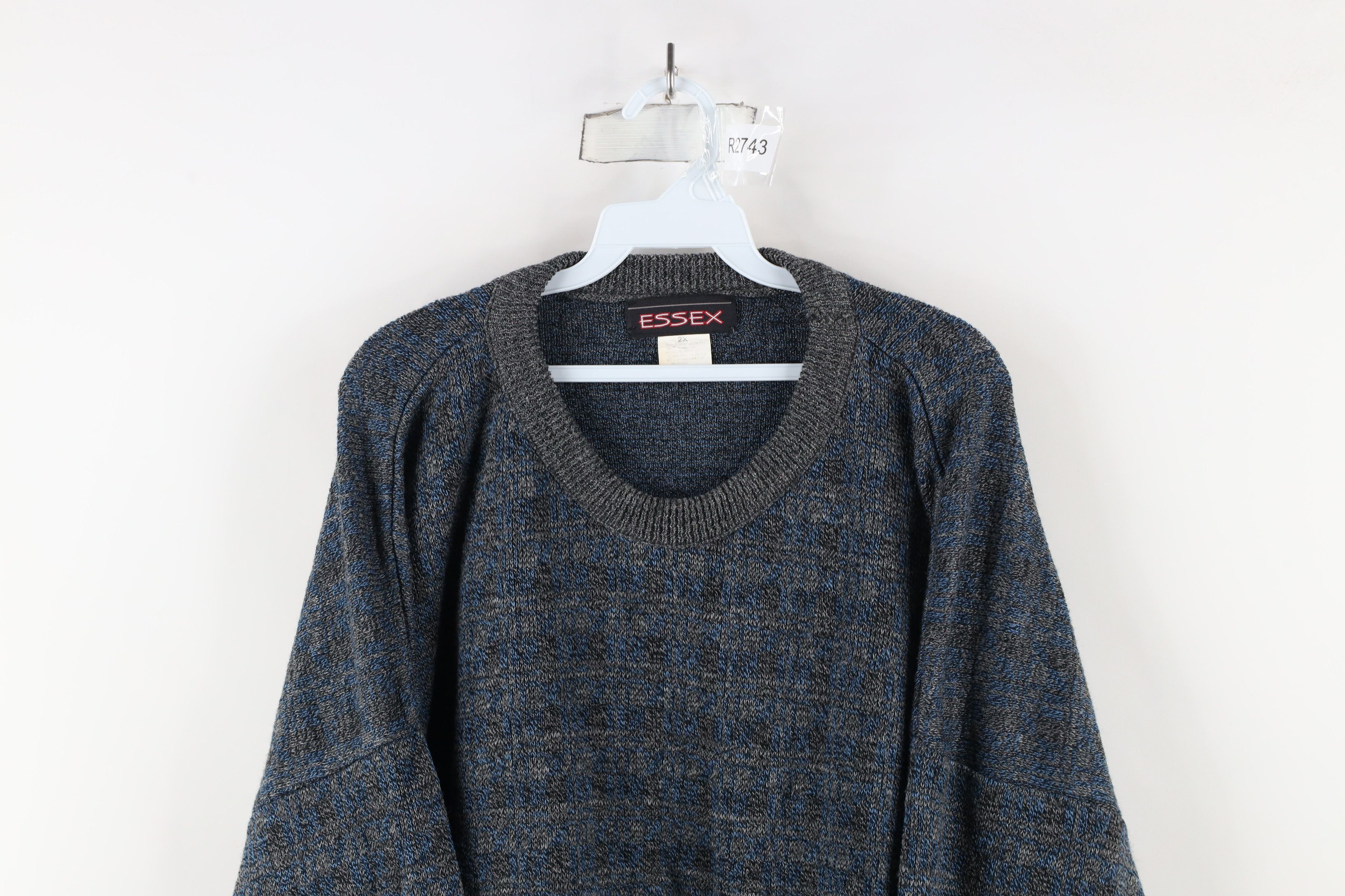 Vintage Vintage 90s Coogi Style Checkered Knit Dad Sweater Size US XXL / EU 58 / 5 - 2 Thumbnail