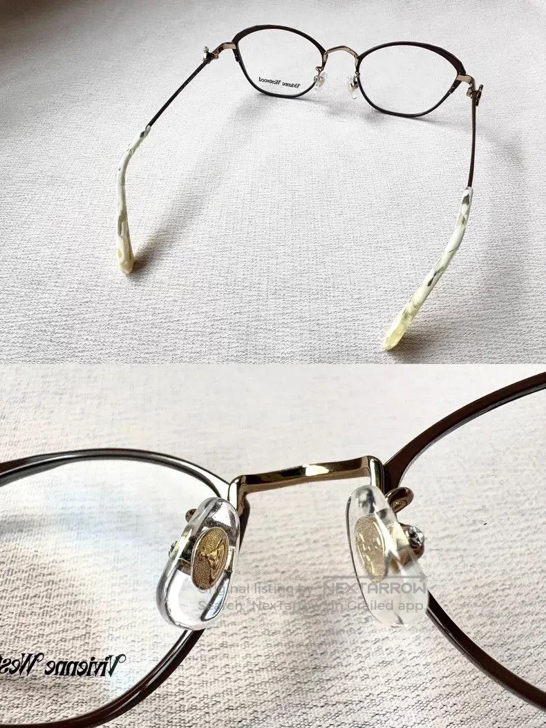 Vivienne Westwood Brown Irregular Square Saturn Eyeglass F