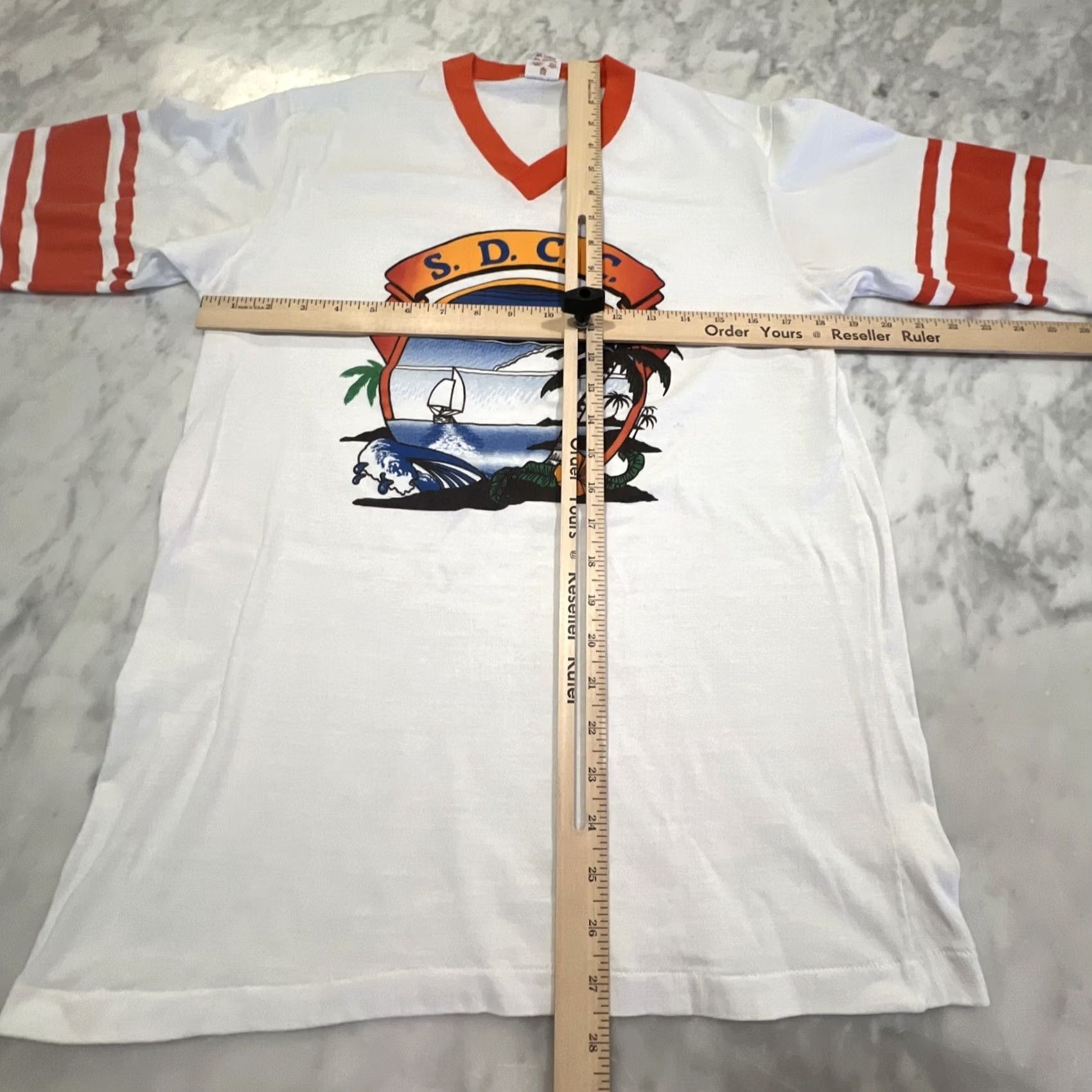 Logo 7 VINTAGE Logo 7 Shirt Men's XL S.D.C.C. Sailboat Sunset Single Stitch Graphic Size US XL / EU 56 / 4 - 5 Thumbnail