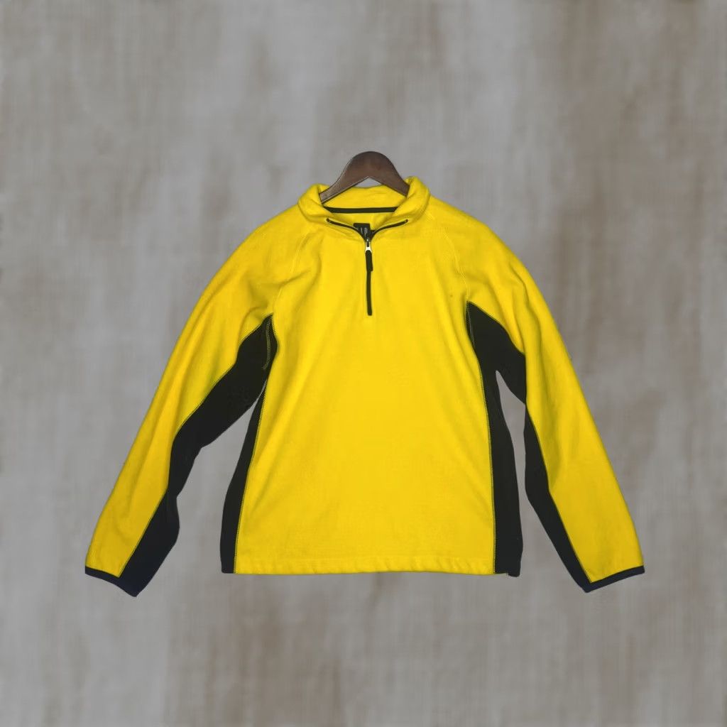 Gap GAP Fleece Sweatshirt M Yellow Black 1/4 Zip Pullover Men's Size US M / EU 48-50 / 2 - 1 Thumbnail