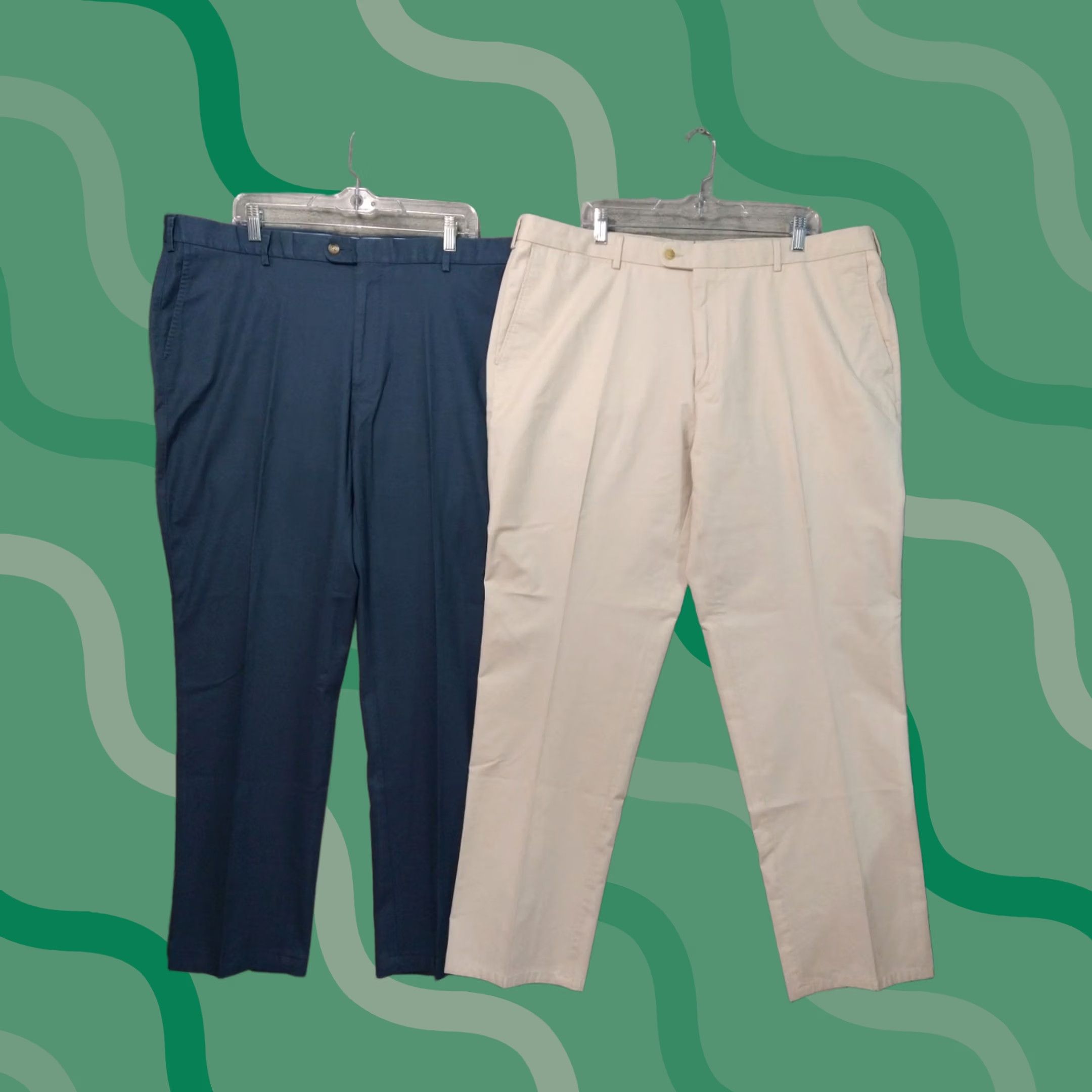 Peter Millar Peter Millar Pants Mens 42x32 Raleigh Washed Twill Flat Front Straight Chino Beige 42 Regular Size Type Pants Mens Size US 42 / EU 58 - 1 Thumbnail