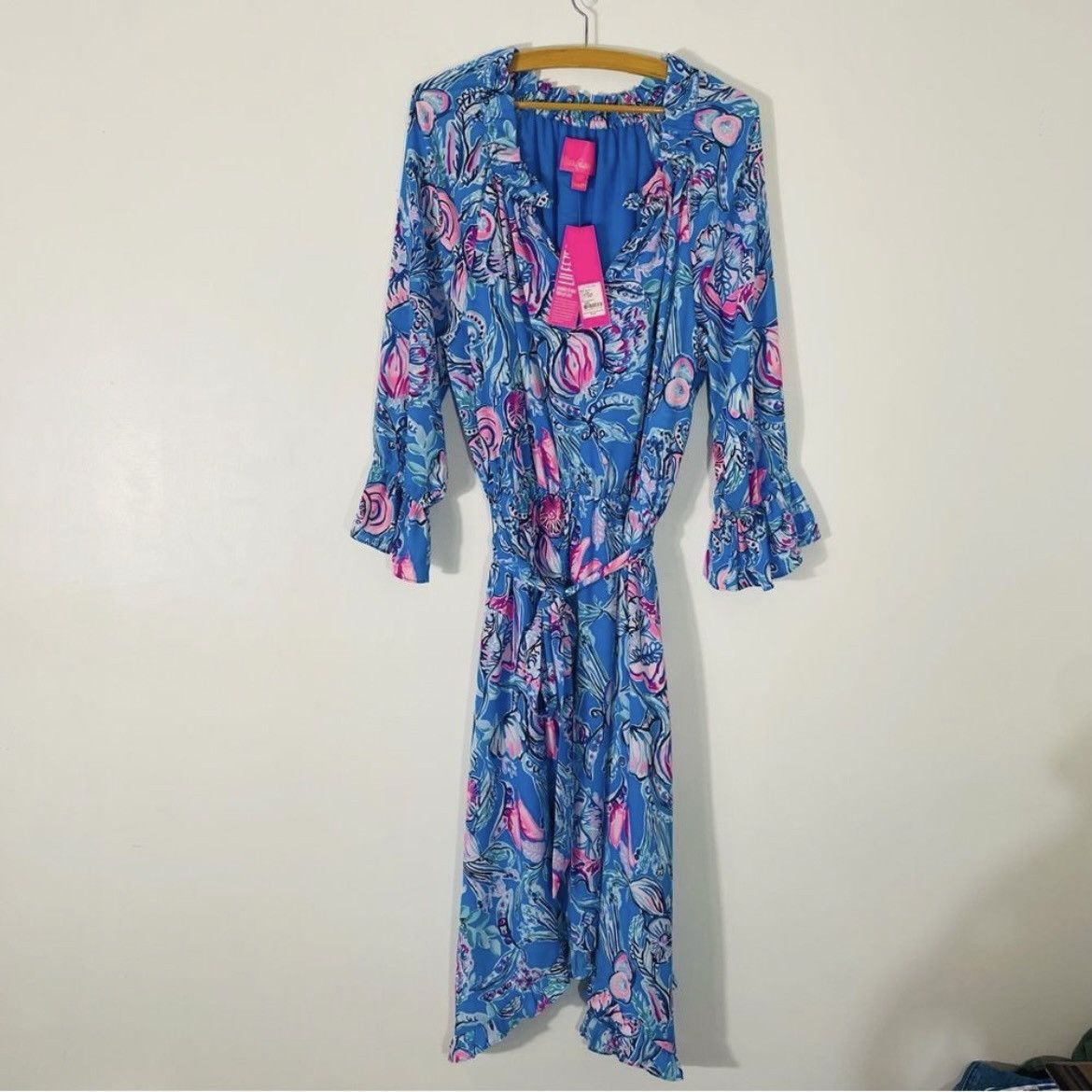 Lilly Pulitzer Alyanna Back to Our Roots Midi Dress Blue L