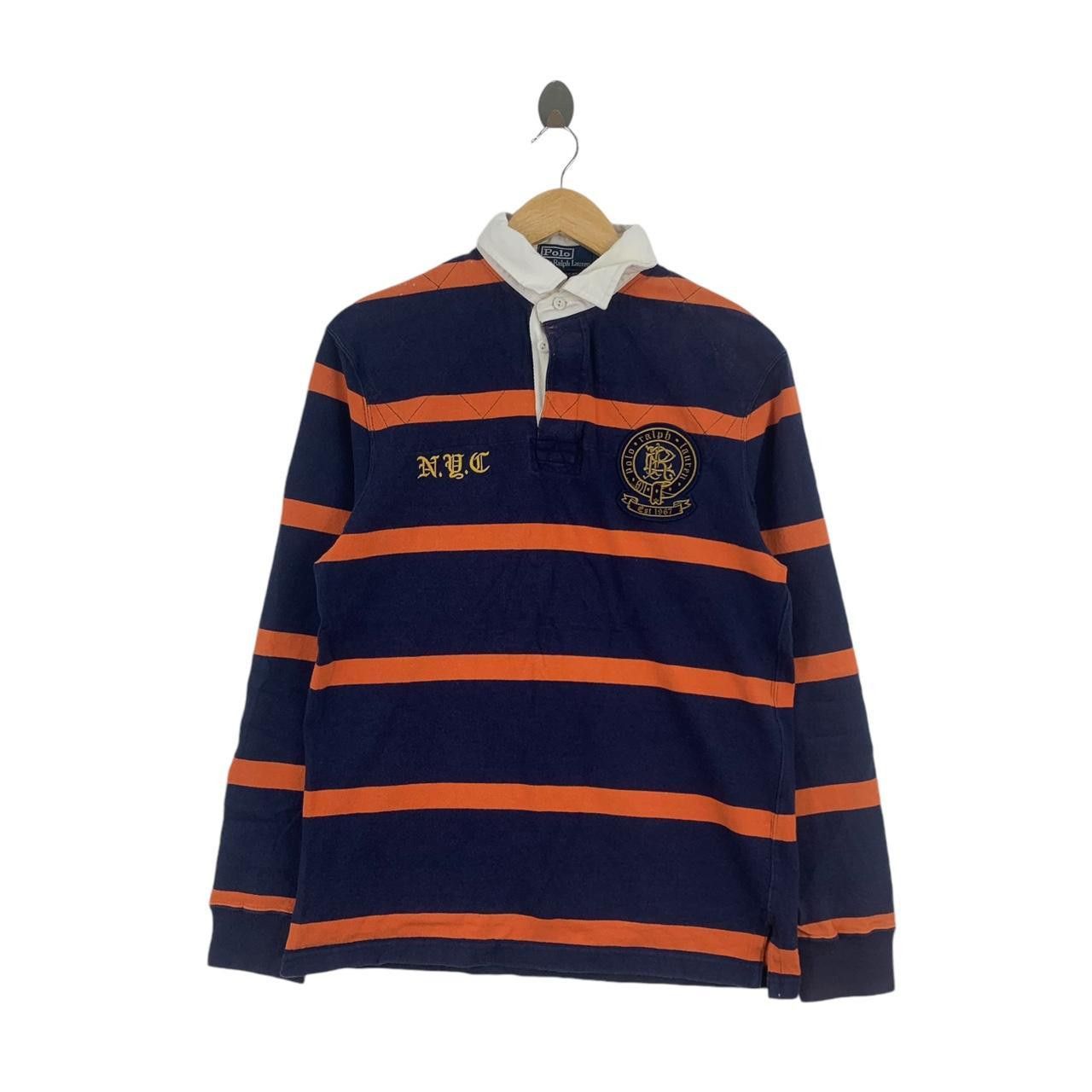 Polo Ralph Lauren Vintage 90’ POLO RALPH LAUREN NYC Rugby Tee Shirt Top Size US L / EU 52-54 / 3 - 1 Thumbnail