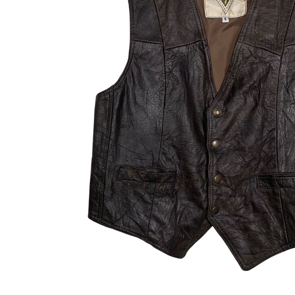 Vintage Vintage 90’s Brown Leather Vest #2759-C124 Size US S / EU 44-46 / 1 - 5 Thumbnail