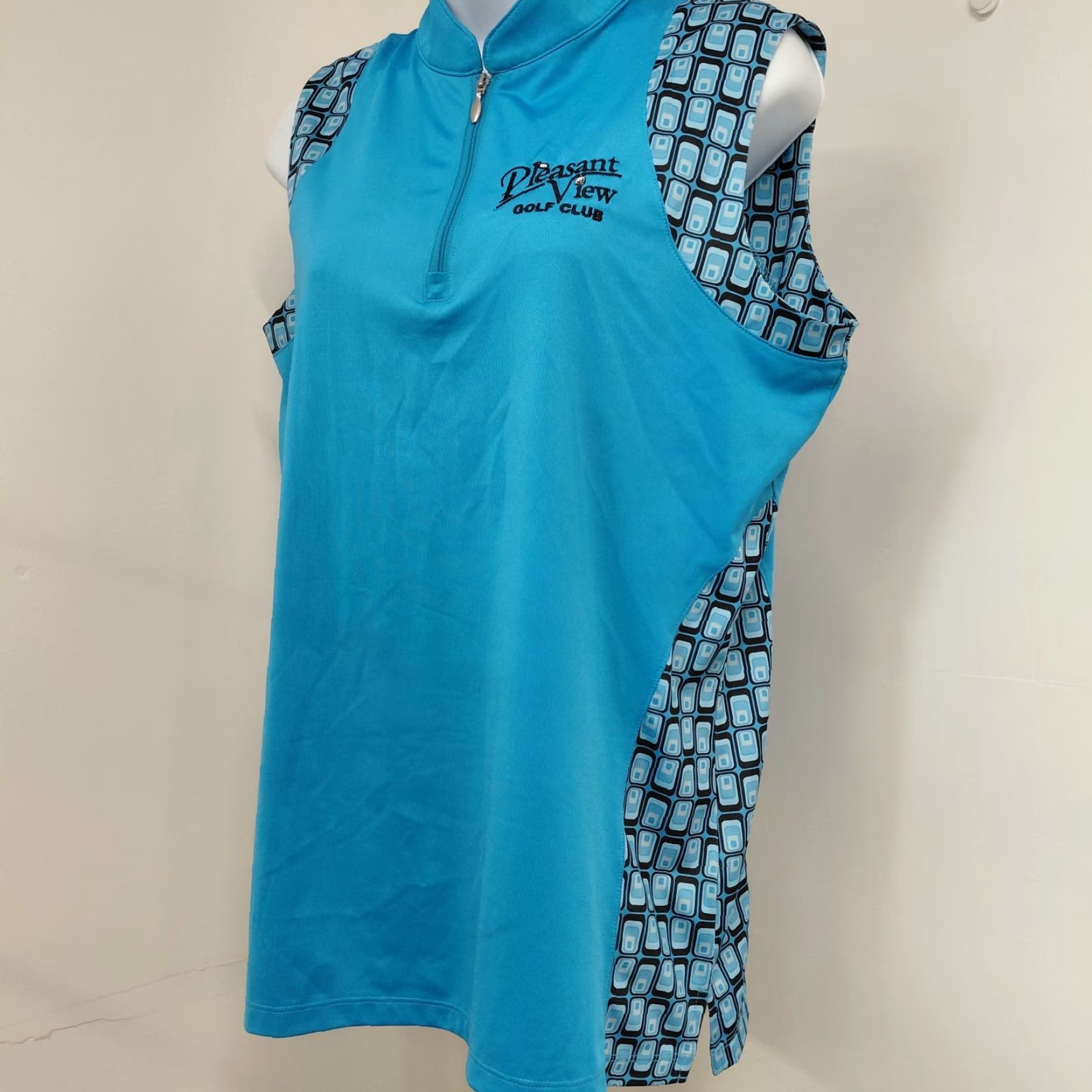 Vintage Bermuda Sands XP Golf Shirt Women's L Sleeveless Blue/Black Pleasant View UPF 50 Shirt Polo Golf Women Made in Guatemala Size L / US 10 / IT 46 - 3 Thumbnail