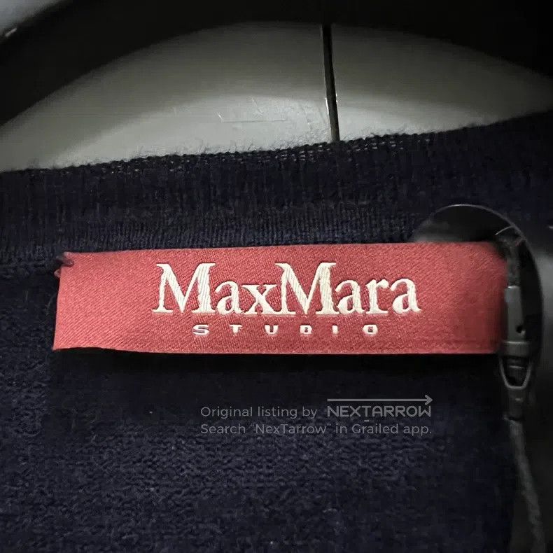Max Mara Max Mara Navy Round-neck Knit Sweater Size L / US 10 / IT 46 - 3 Thumbnail