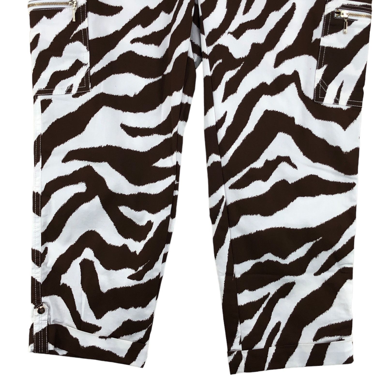 Chicos Chicos Sz 1.5 US 10 M Utility Crop Pants Stretch Zebra NEW Size 34" / US 12 / IT 48 - 4 Thumbnail