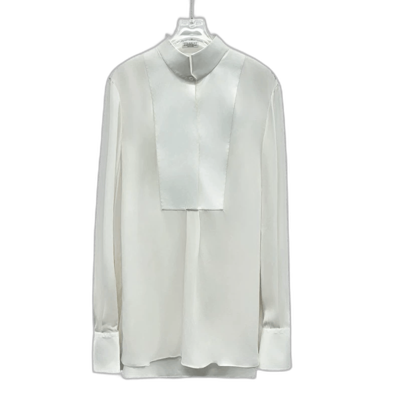 Brunello Cucinelli Brunello Cucinelli Long Sleeve Cotton Shirt Size US L / EU 52-54 / 3 - 1 Thumbnail