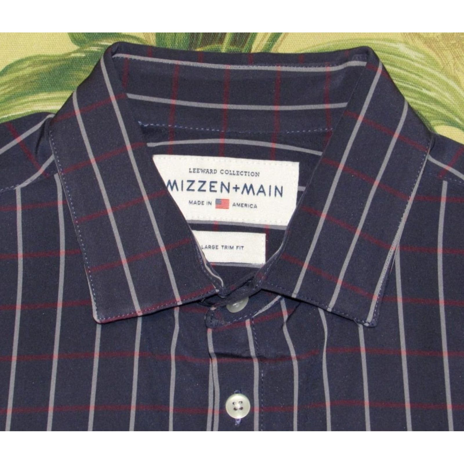 Mizzen+Main MIZZEN + MAIN Blue Plaid Long Sleeve Button Down Shirt Trim Fit Large L Size US L / EU 52-54 / 3 - 2 Thumbnail
