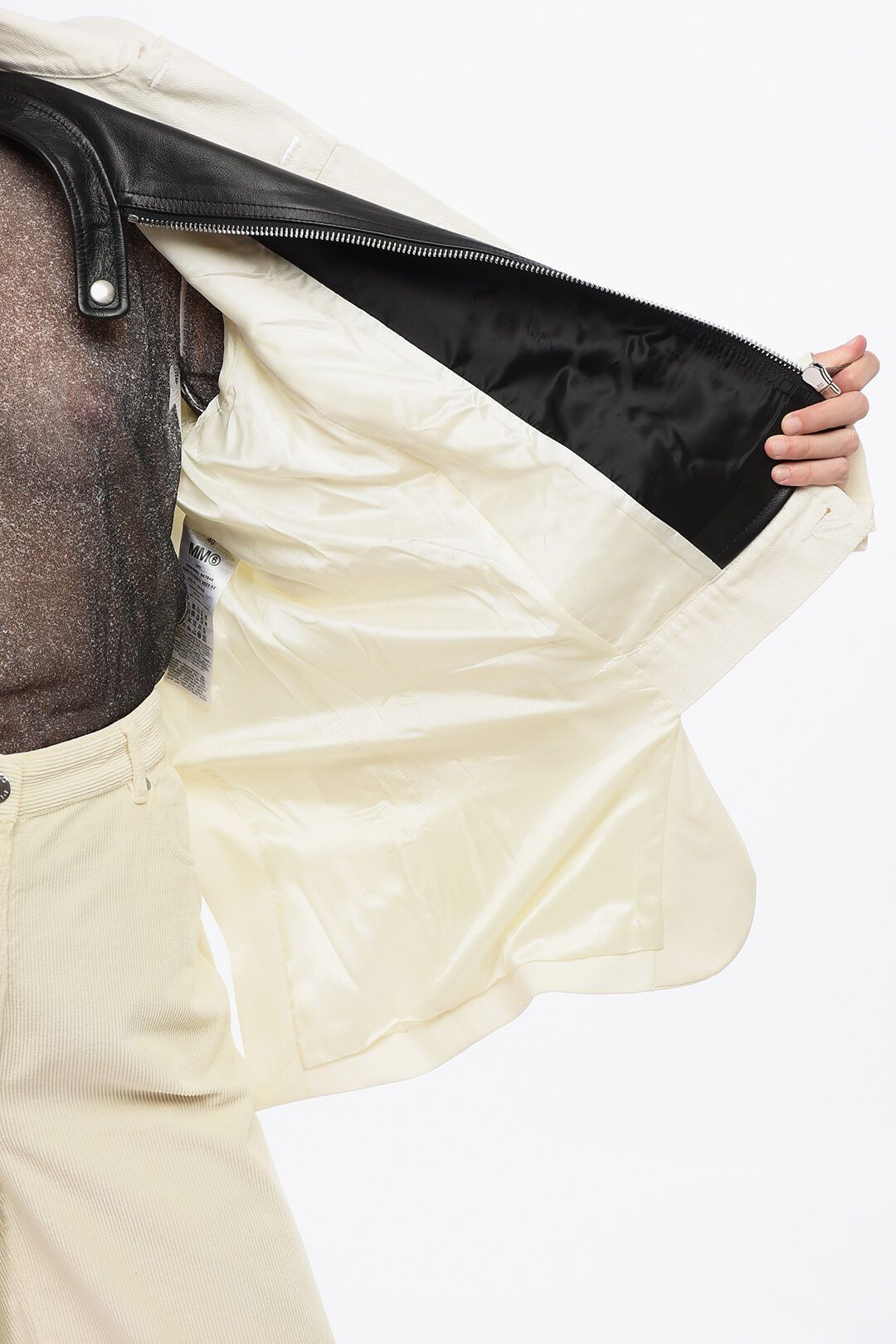 Maison Margiela og1mm0825 Layered Jacket in White Size S / US 4 / IT 40 - 5 Thumbnail