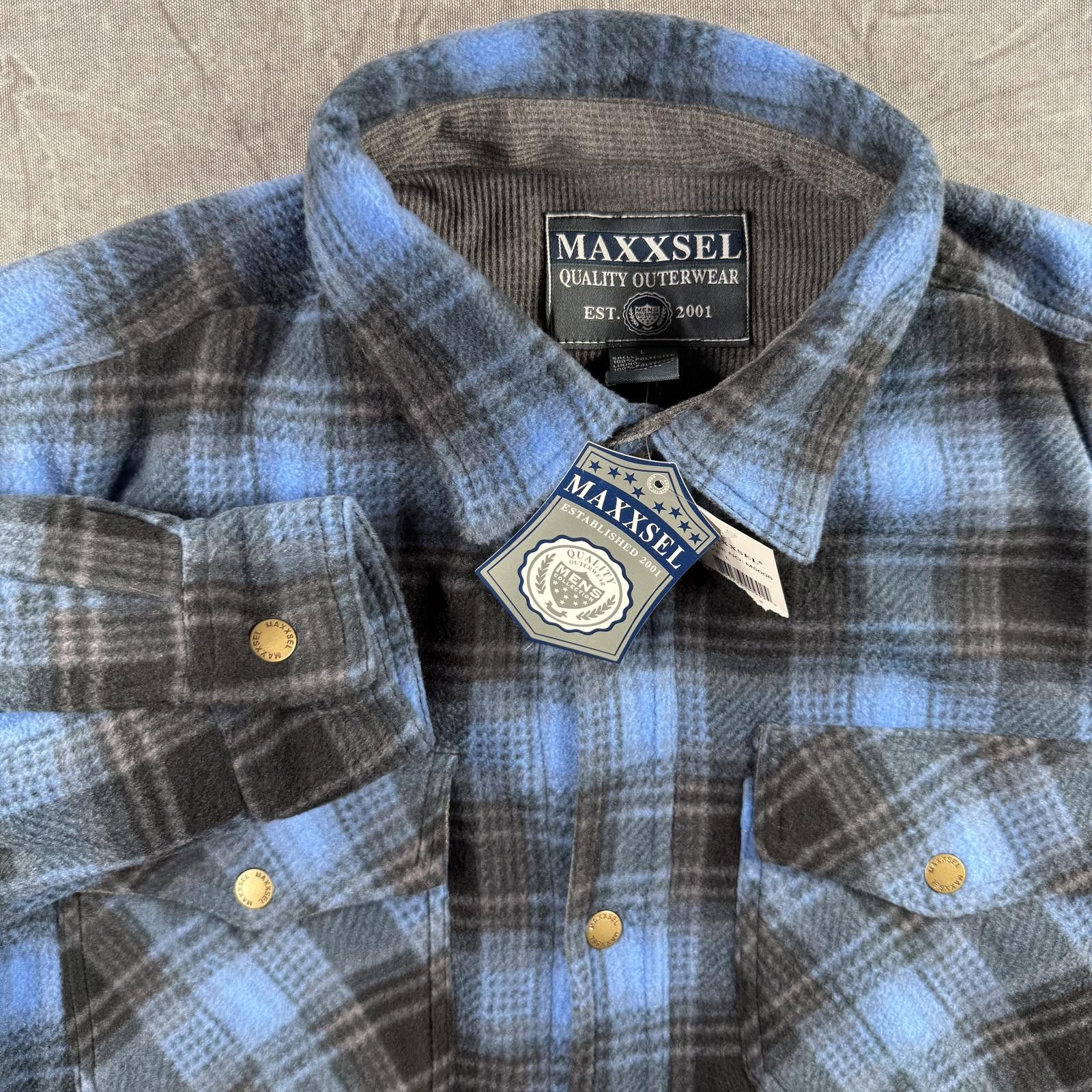 Other Maxxsel Jacket Men's L Blue Flannel Outerwear Sherpa Size US L / EU 52-54 / 3 - 1 Thumbnail
