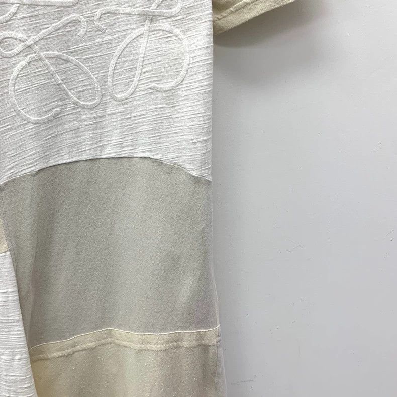 Loewe Loewe Patchwork logo embroidered cotton round neck short s Size S / US 4 / IT 40 - 4 Thumbnail