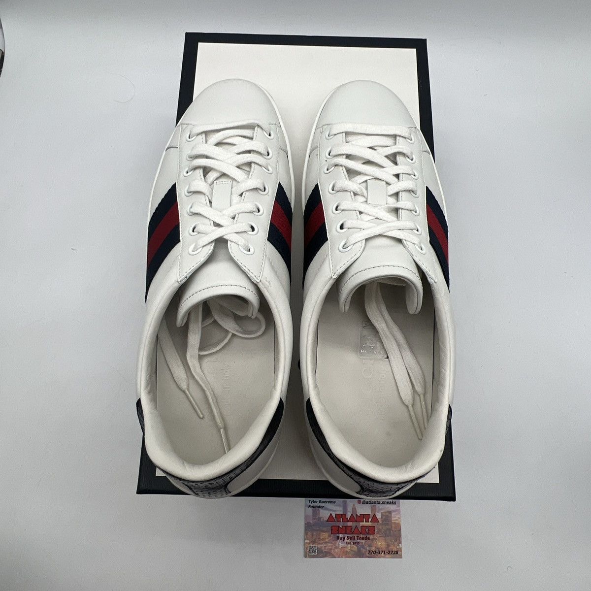 Gucci Gucci Wmns ace white blue red Size US 8.5 / EU 41-42 - 6 Thumbnail