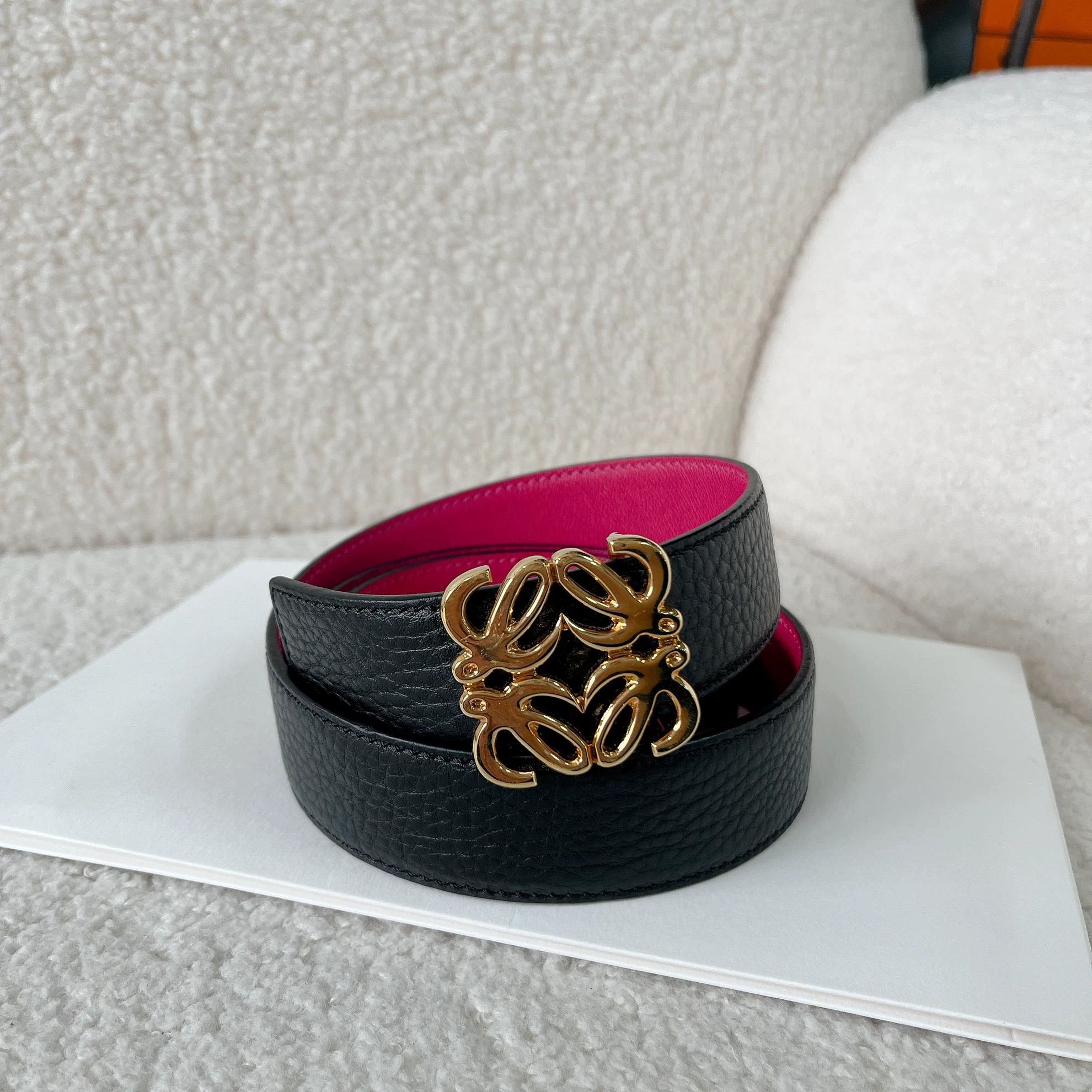 Loewe Loewe Black Double-Faced Belt 90 Size ONE SIZE - 1 Thumbnail