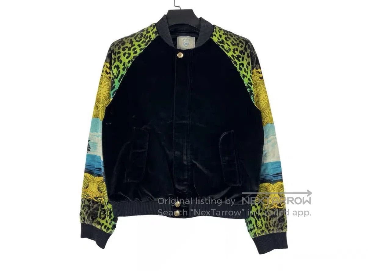 Versace Black Printed Sleeve Bomber Jacket. Size US M / EU 48-50 / 2 - 1 Thumbnail
