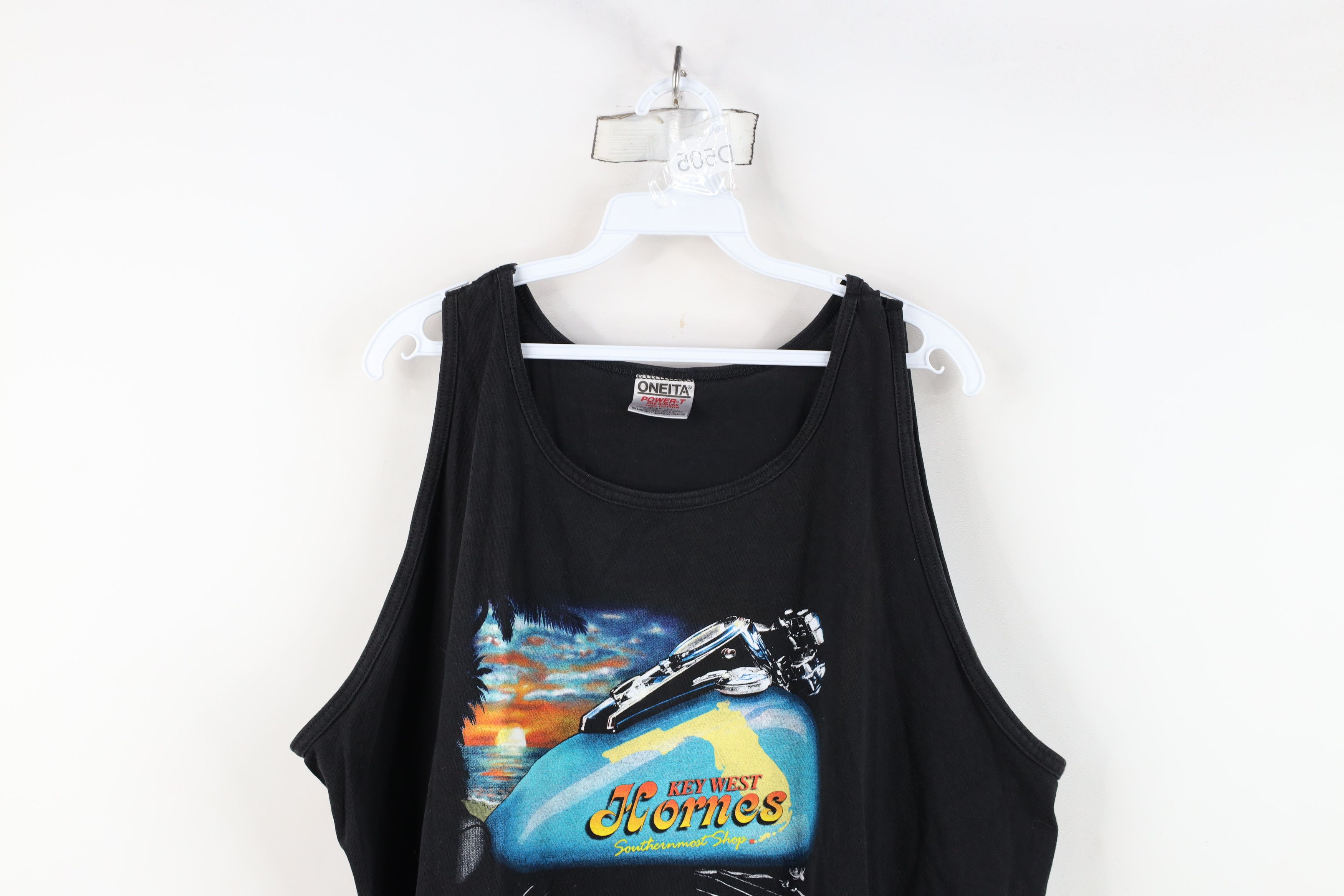 Vintage Vintage 90s Streetwear Motorcycle Shop Tank Top T-Shirt Size US XXL / EU 58 / 5 - 2 Thumbnail