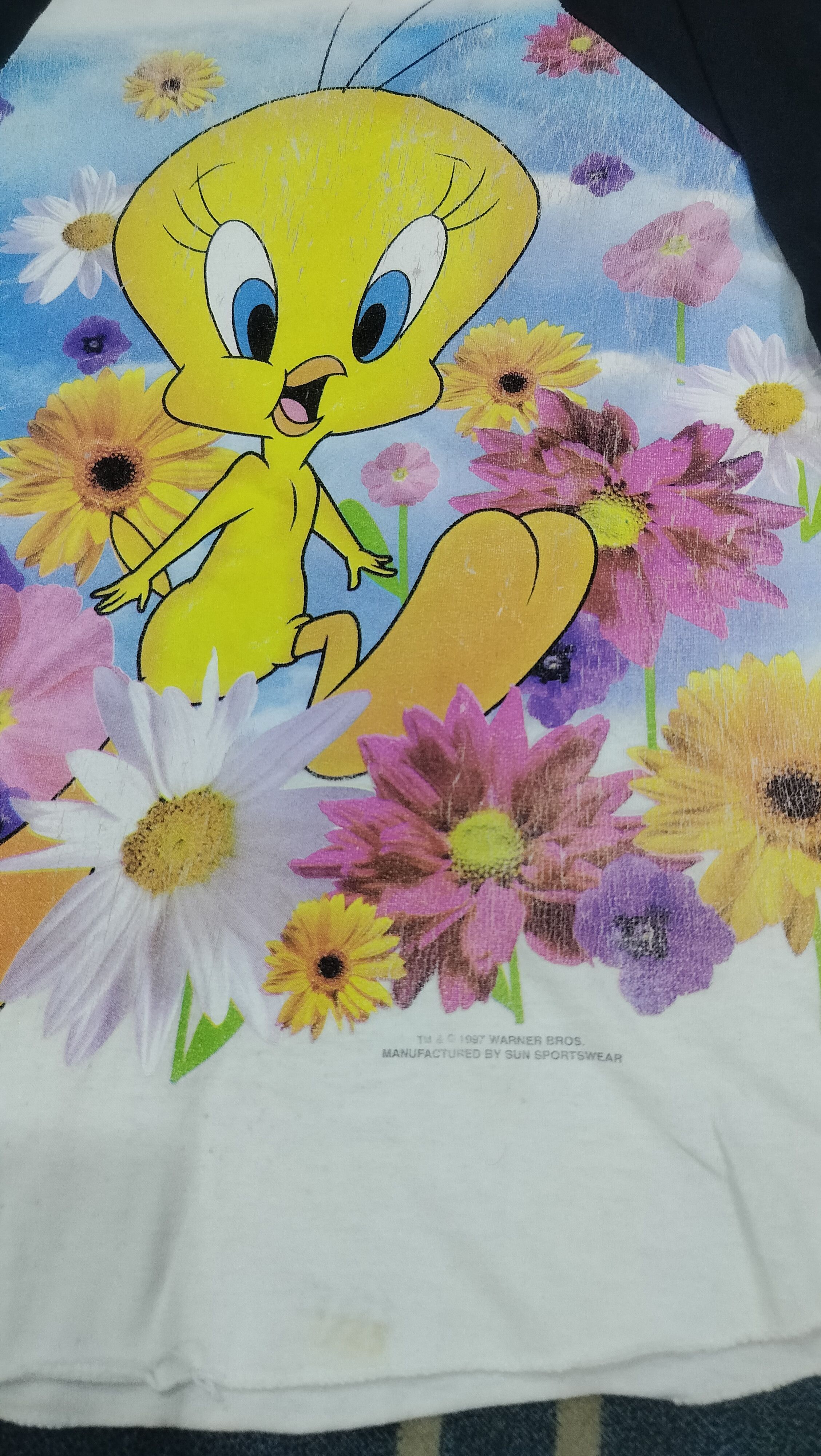 Vintage Rare Vintage 90s Tweety looney tunes raglan tshirt Size S / US 4 / IT 40 - 4 Thumbnail