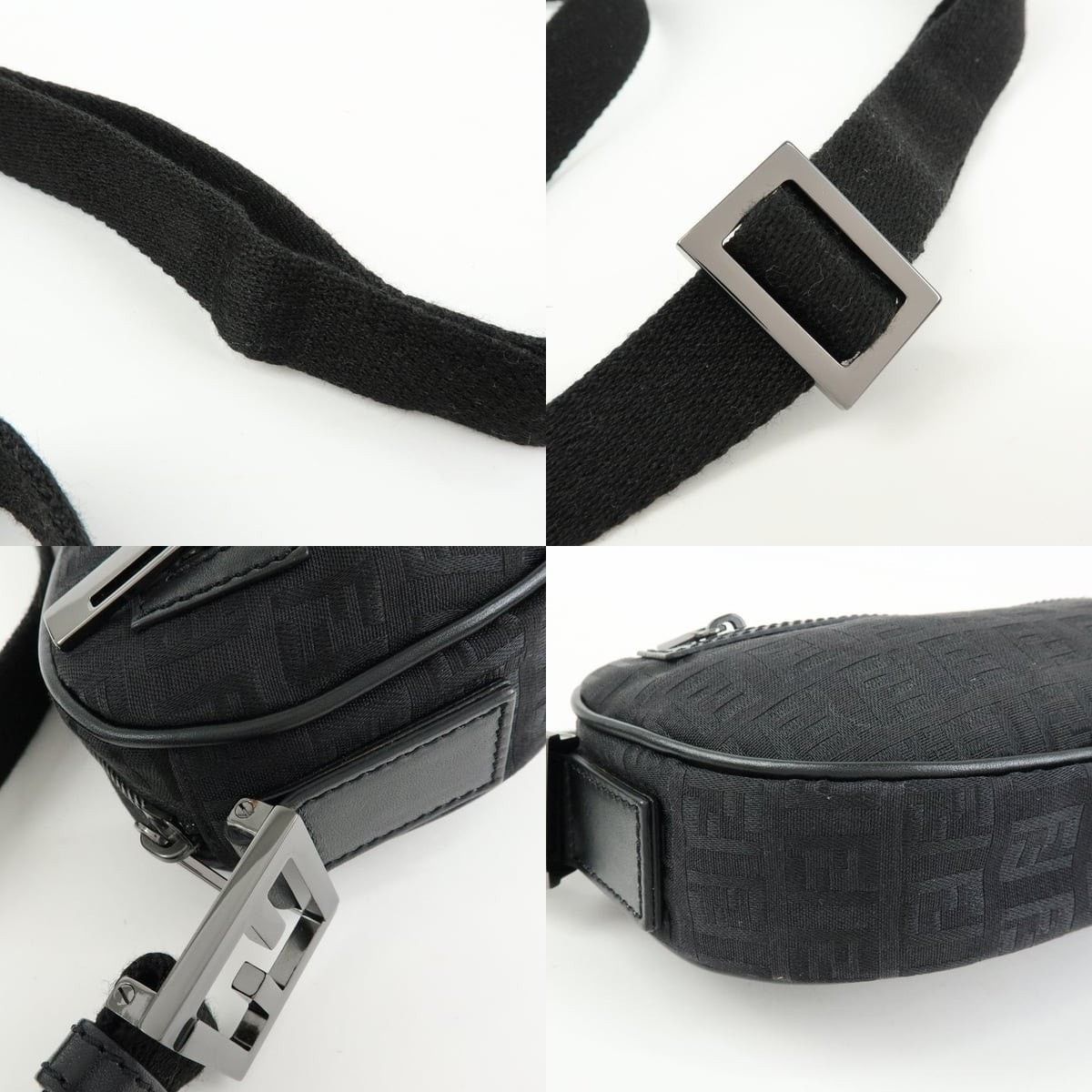 Fendi Fendi Zucchino Belt Bag Black Size ONE SIZE - 4 Thumbnail