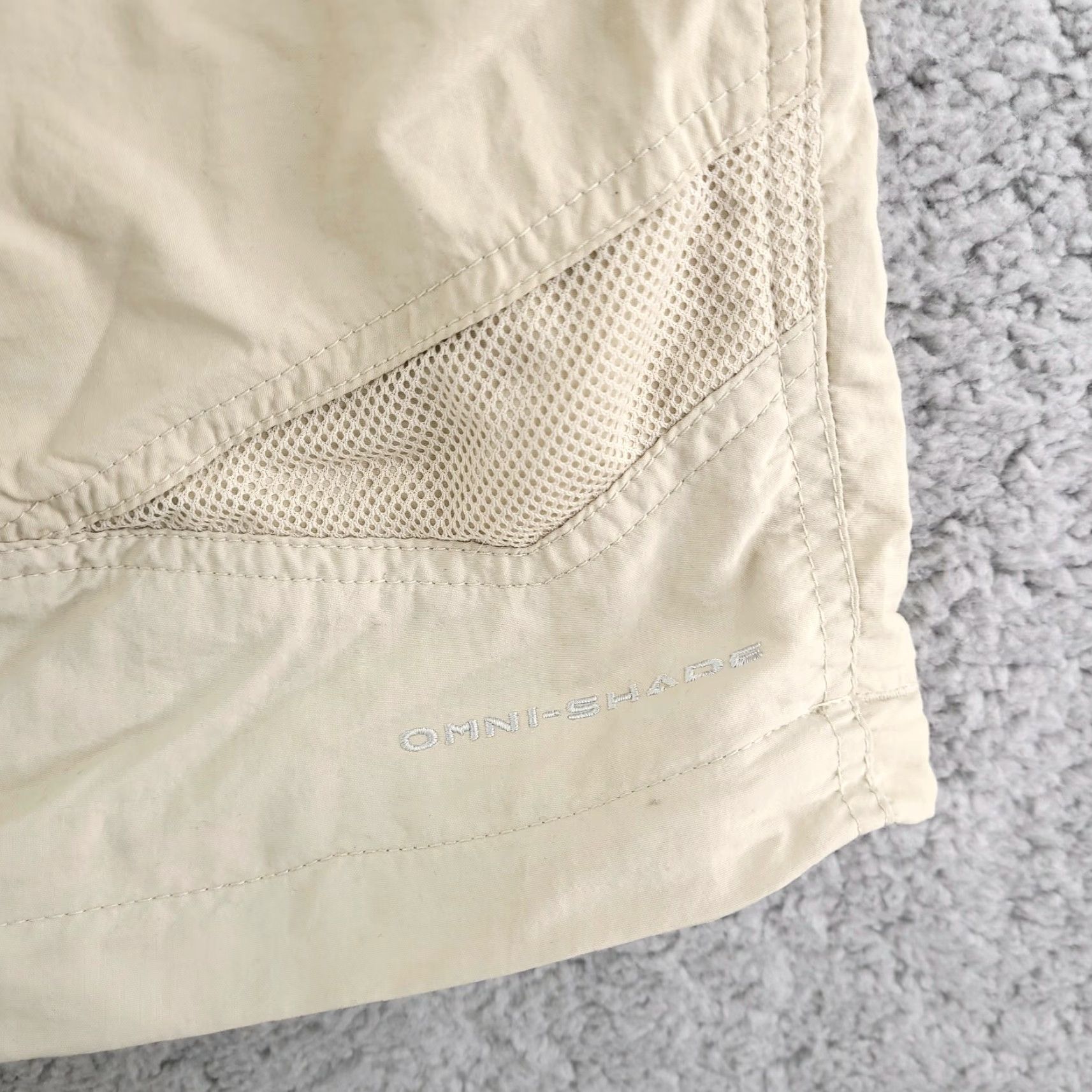 Vintage Columbia PFG Shorts Men's XXL Tan Beige Net Swim Trunks Bottoms Netted Size US 39 - 2 Thumbnail