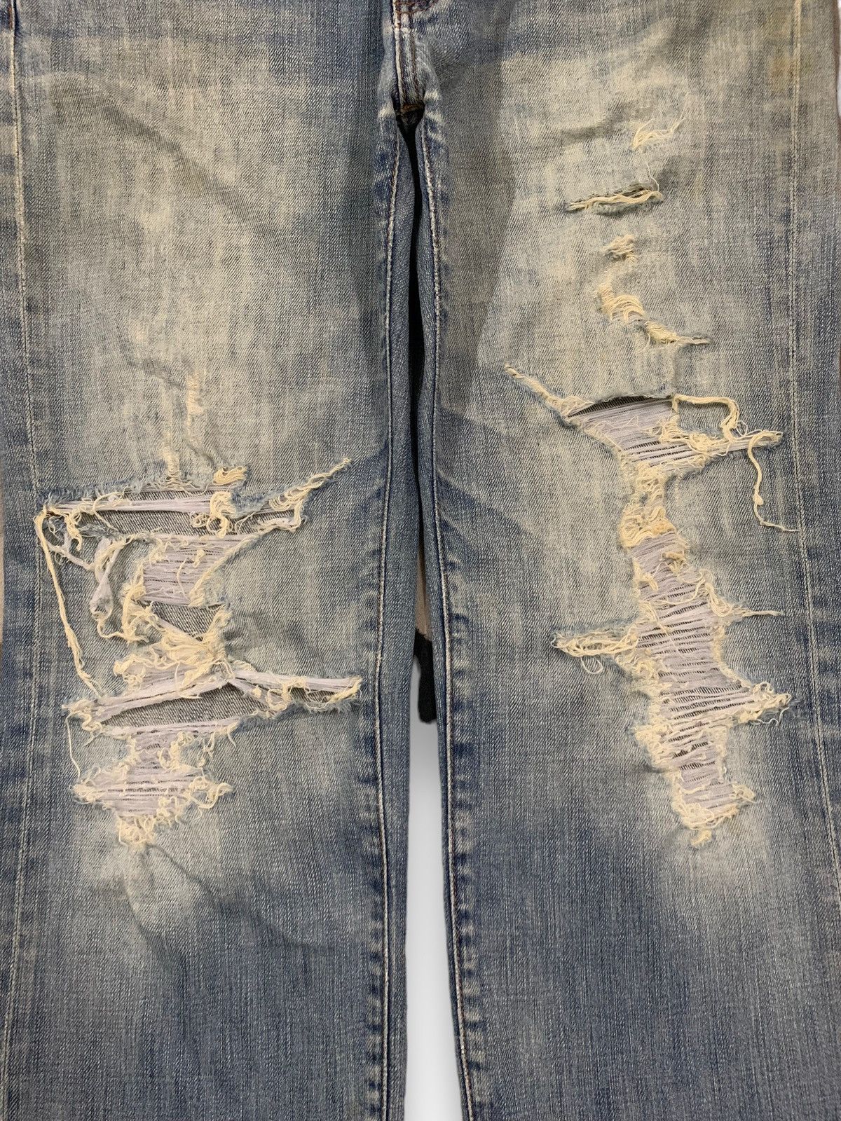 Japanese Brand Vintage Japanese Brand Dirty Mud Wash Loose Distressed Jeans Size US 35 - 6 Thumbnail