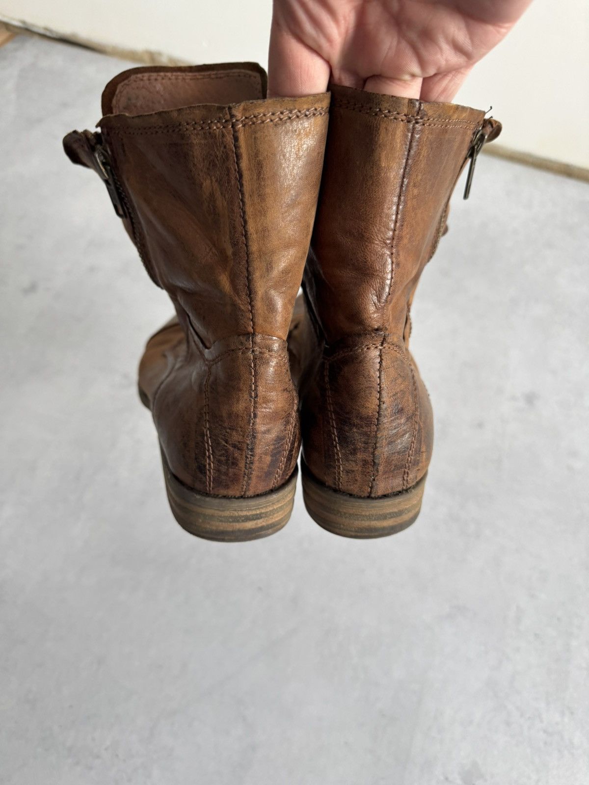 Japanese Brand Vintage Guildi Style Y2k Distressed Leather Anckle Boot Size US 10 / IT 40 - 9 Thumbnail