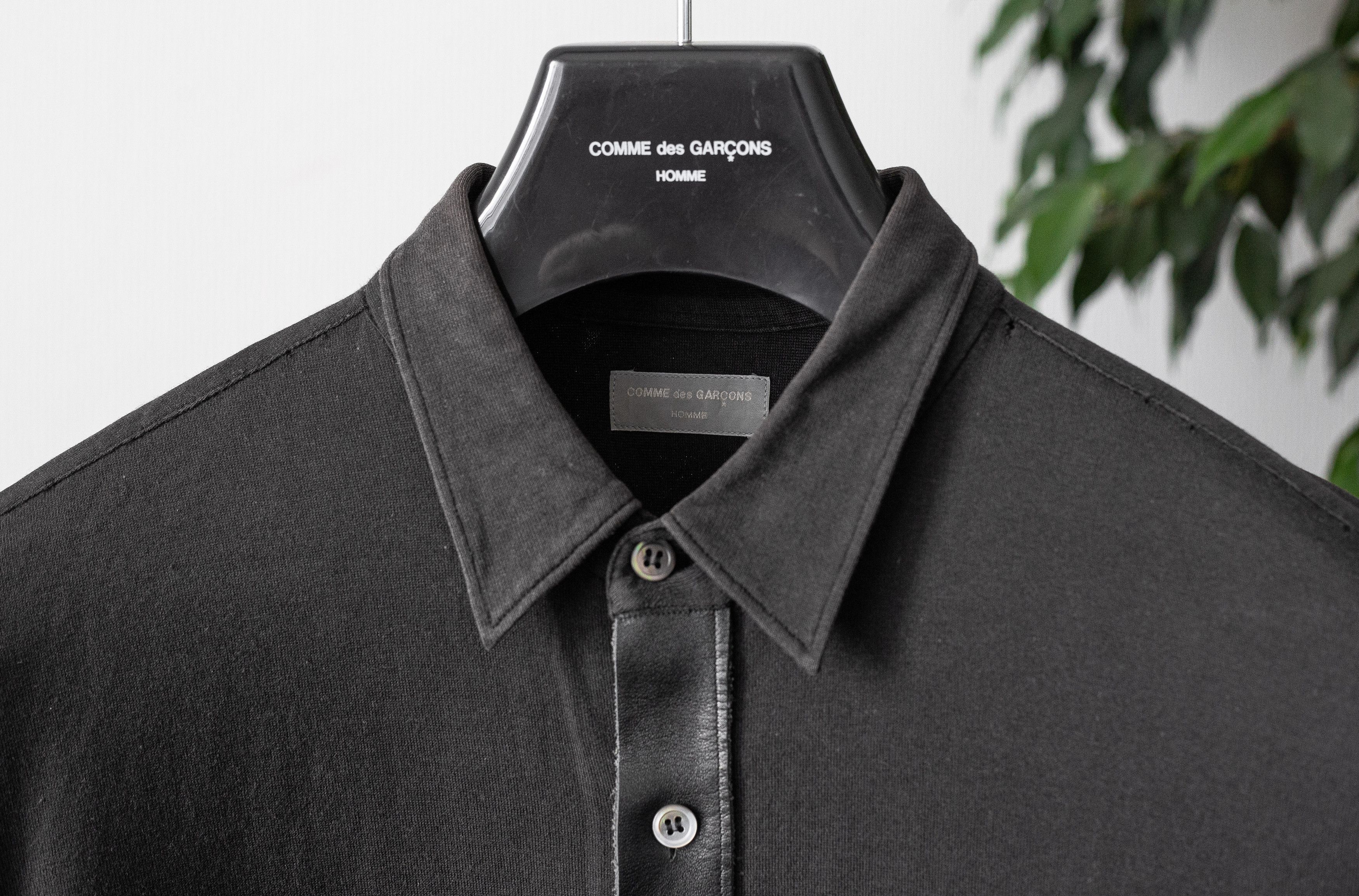 Comme des Garcons Homme leather strip shirt Size US S / EU 44-46 / 1 - 5 Thumbnail