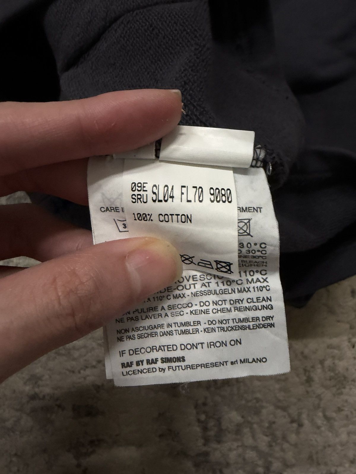 Raf Simons Raf by Raf Simons - "Slate" Grey Long Hoodie Size US M / EU 48-50 / 2 - 7 Thumbnail