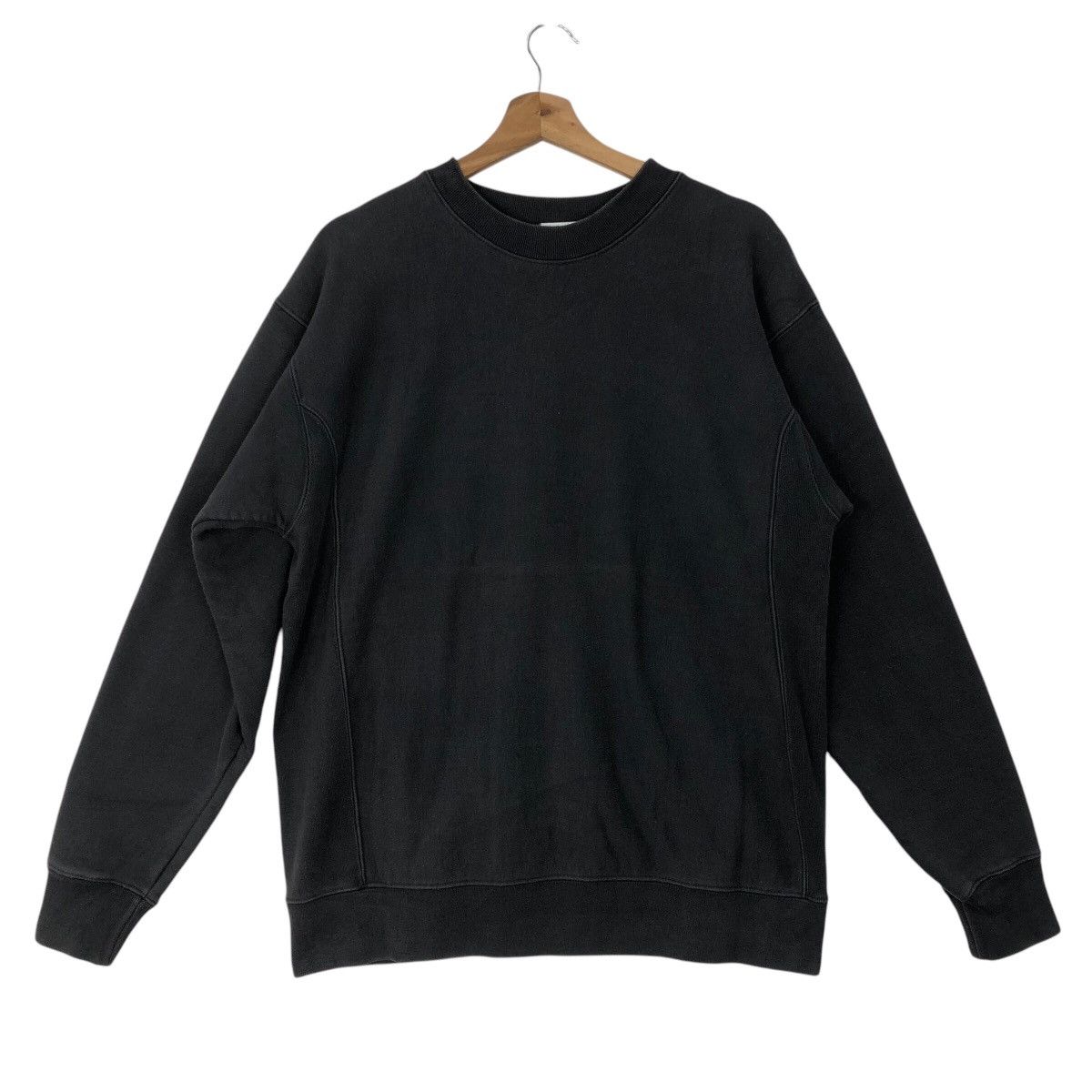 Other Vintage Plain Black Stonewash Heavyweight Sweatshirt Size US XL / EU 56 / 4 - 1 Thumbnail