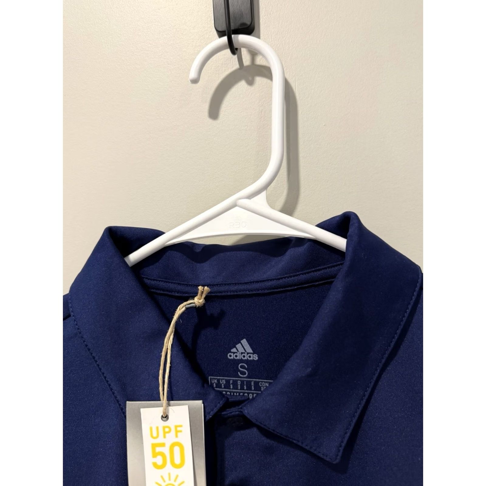 Adidas adidas Golf Polo Shirt Mens S Blue Solid Short Sleeve Performance Moisture Wicking Regular Fit GolfN/A Size US S / EU 44-46 / 1 - 3 Thumbnail