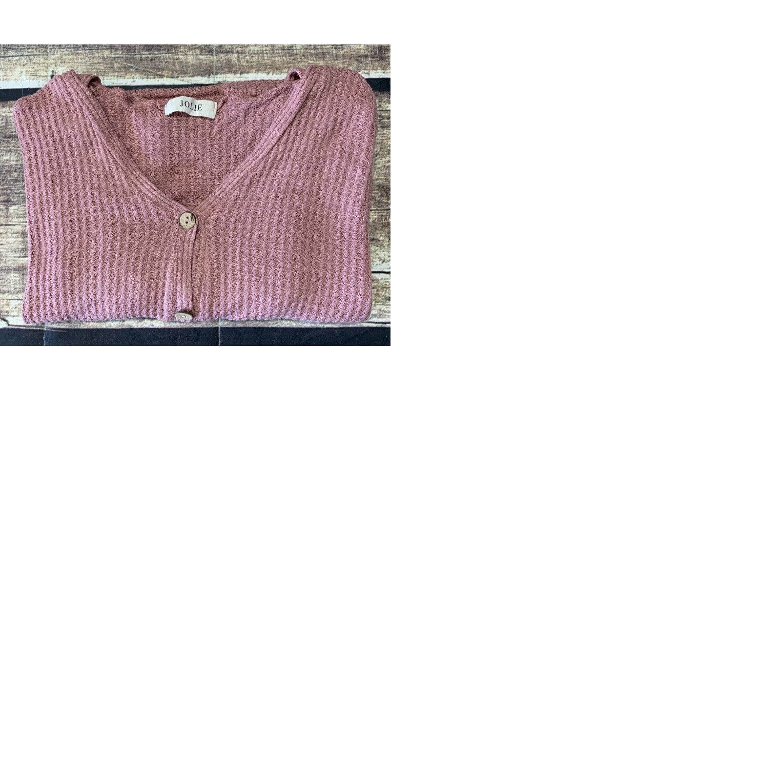 Pinko JOLIE Pullover Cropped Sweater Top Women M Peachy Pink Long Sleeve V-Neck Casual 90s Style Buttons & Tie at Waist Size M / US 6-8 / IT 42-44 - 9 Thumbnail