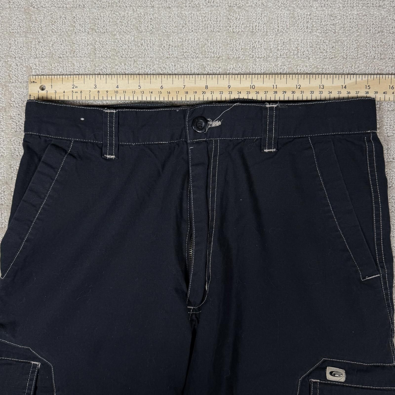 Point Zero Y2K Point Zero Baggy Cargo Shorts 31 Black Size US 31 - 7 Thumbnail