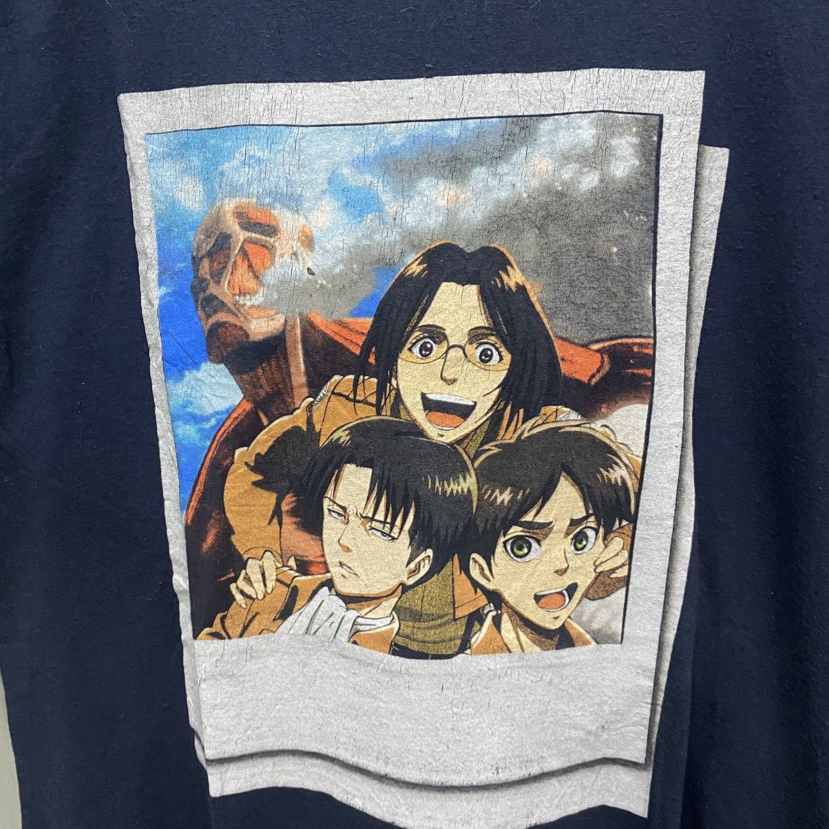 Anime Official Attack on Titan Levi Hange Eren Instant Photo Tee Size US L / EU 52-54 / 3 - 4 Thumbnail