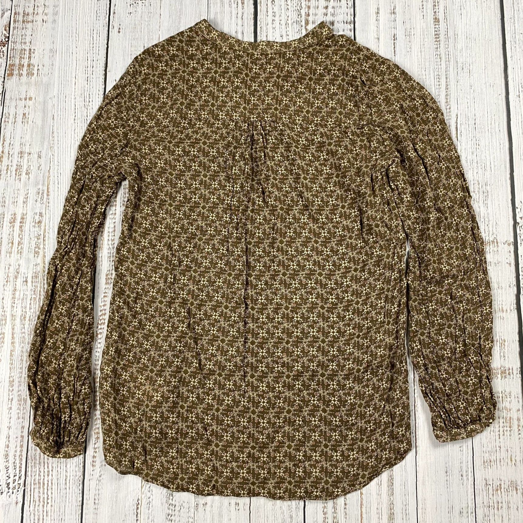 Massimo Dutti MASSIMO DUTTI WOMENS KNIT BLOUSE TUNIC SIZE 4 BROWN SOLID REGULAR FIT SHORT SLEEVE Size S / US 4 / IT 40 - 8 Thumbnail