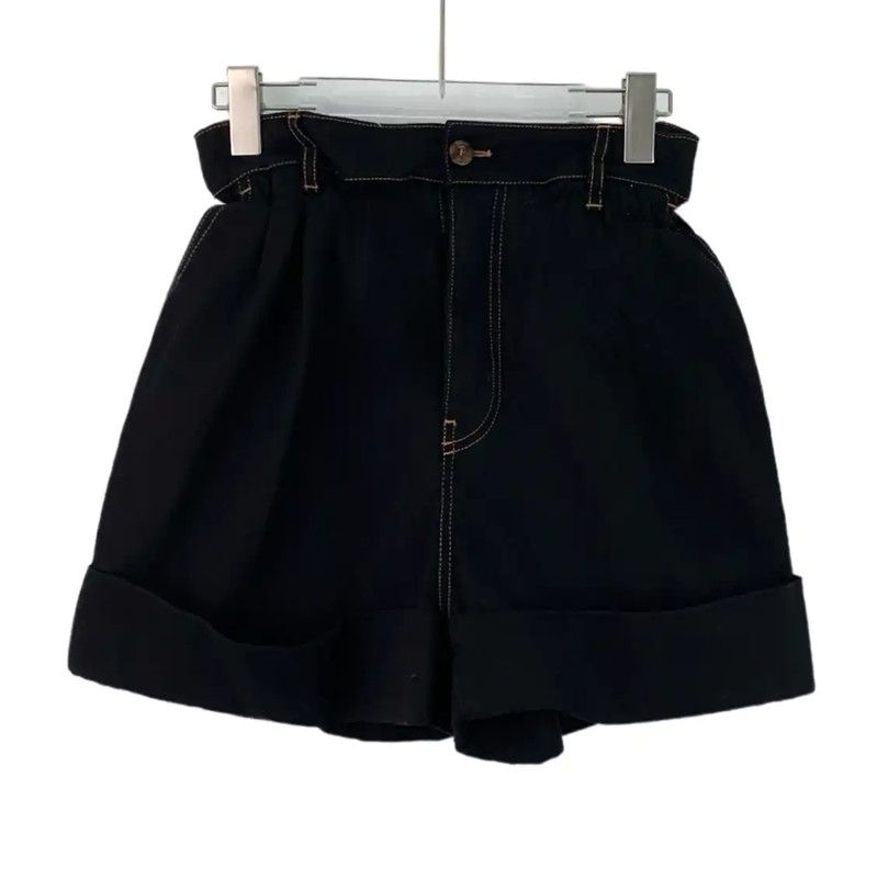 Miu Miu Miu Miu Black Cotton Women's Shorts 0089 Size 28" / US 6 / IT 42 - 1 Thumbnail