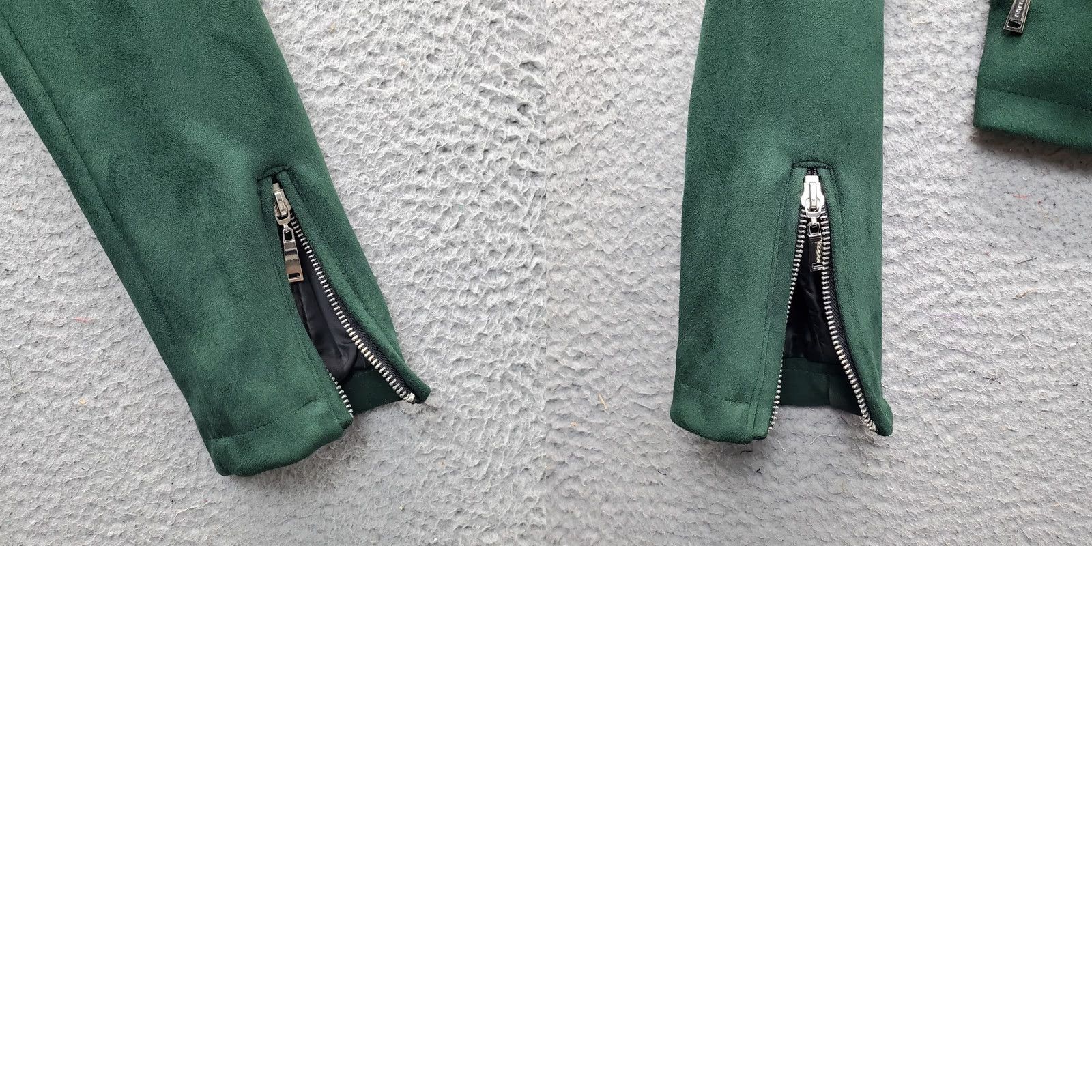 Vintage Joujou Womens Size M Green Vegan Leather Jacket Long Sleeve Full Zip Size M / US 6-8 / IT 42-44 - 9 Thumbnail