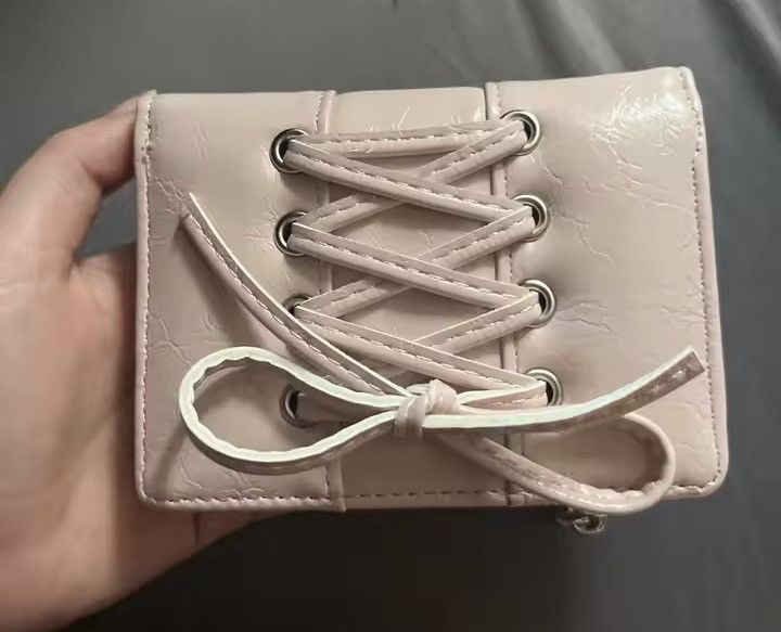Japanese Brand Ultra Thin Style Bow Zipper Wallet Card Holder Size ONE SIZE - 6 Thumbnail