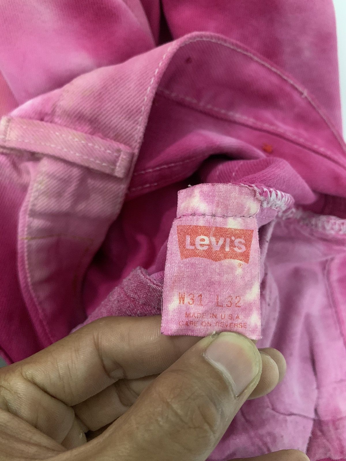 Levi's × Levi's Vintage Clothing Levis 501 Tie Dye Pink Slim Fits Size US 30 / EU 46 - 11 Thumbnail