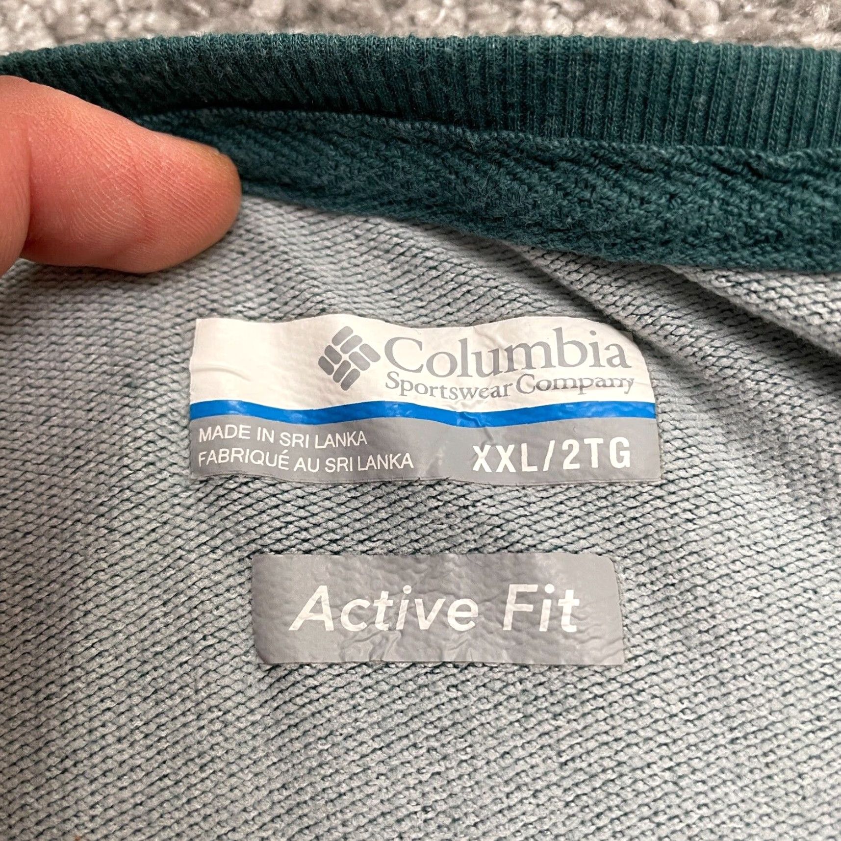 Vintage Columbia Womens Sweatshirt Pullover Crew Neck Green Active Fit 2XL Casual Cotton All Seasons Lightweight Breathable Logo Raglan Sleeve Size XXL / US 16-18 / IT 52-54 - 6 Thumbnail