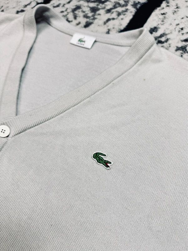 Lacoste Lacoste Cardigan Sweater Gray 3XL Size US XXL / EU 58 / 5 - 4 Thumbnail