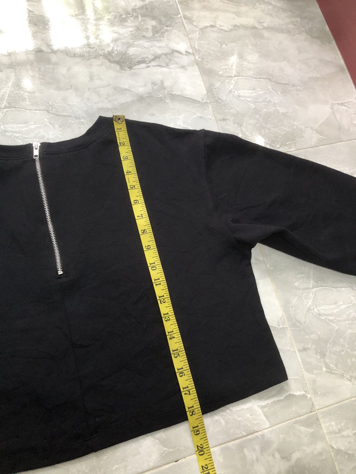 GU GU Japan Cropped Mock Neck Zip Sweatshirt Black Size M / US 6-8 / IT 42-44 - 10 Thumbnail