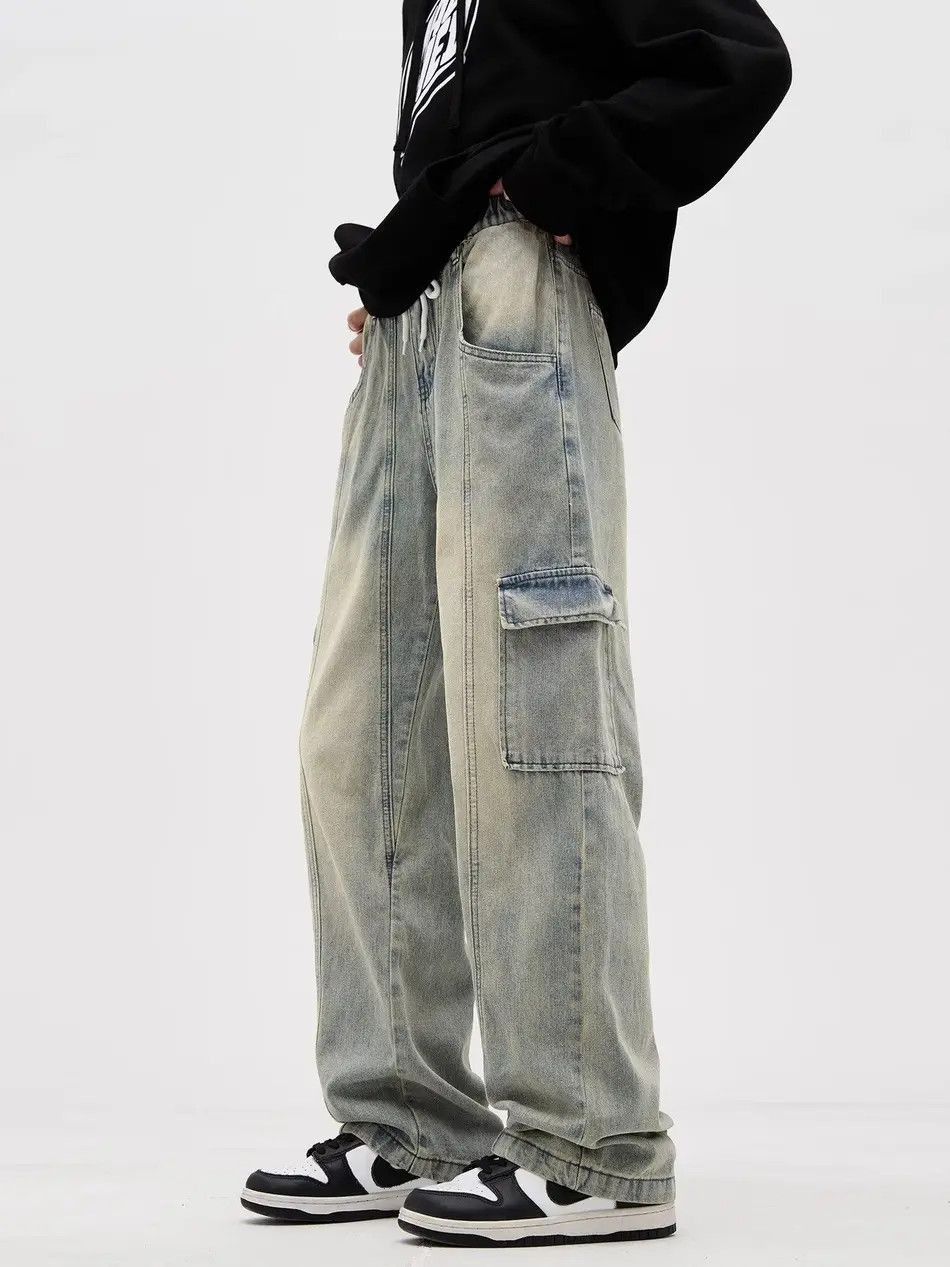 Japanese Brand Retro loose straight leg jeans Size US 32 / EU 48 - 2 Thumbnail