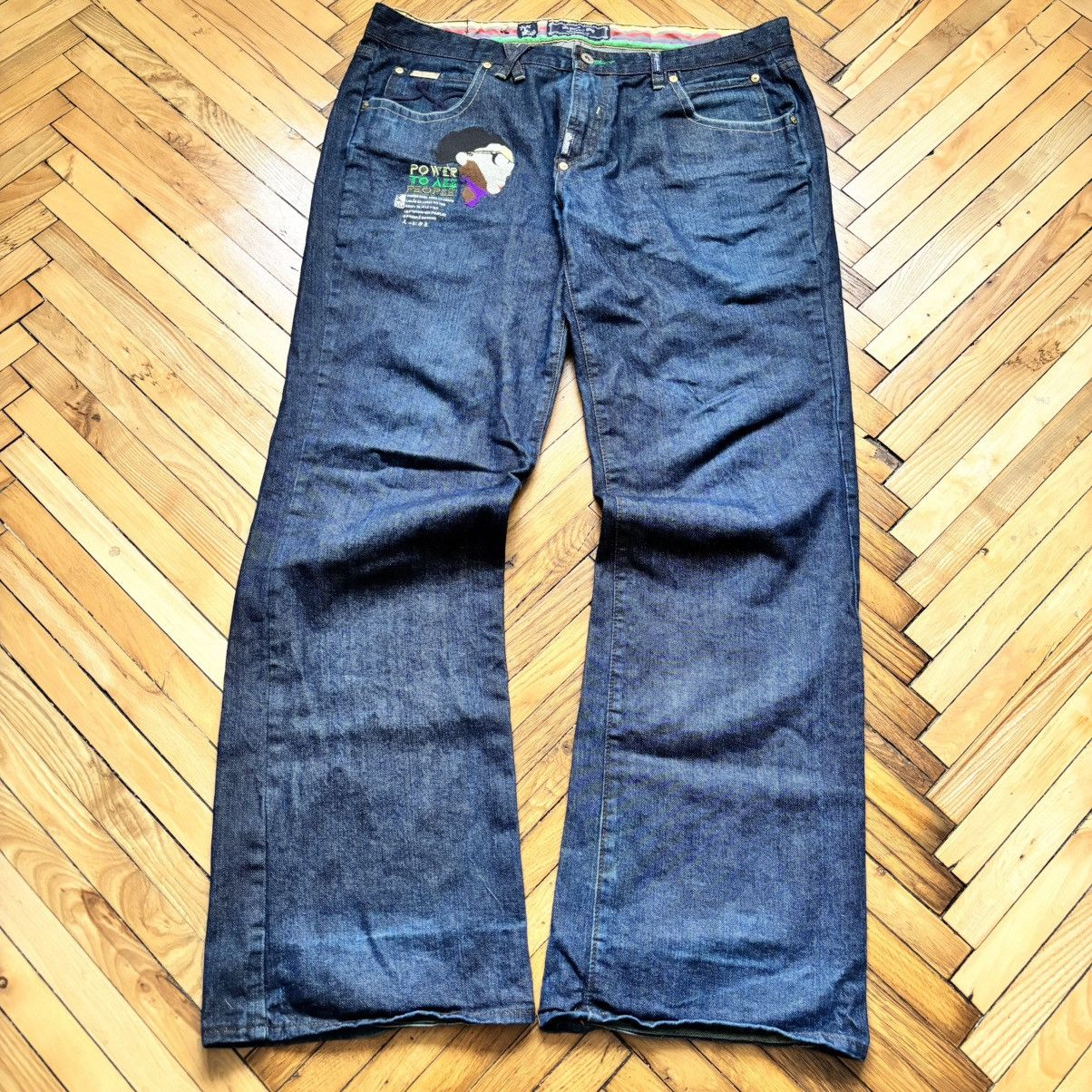 Vintage Last Drop‼️ Vintage Y2K LRG Baggy Dark Blue Denim Jeans Size US 38 / EU 54 - 1 Thumbnail