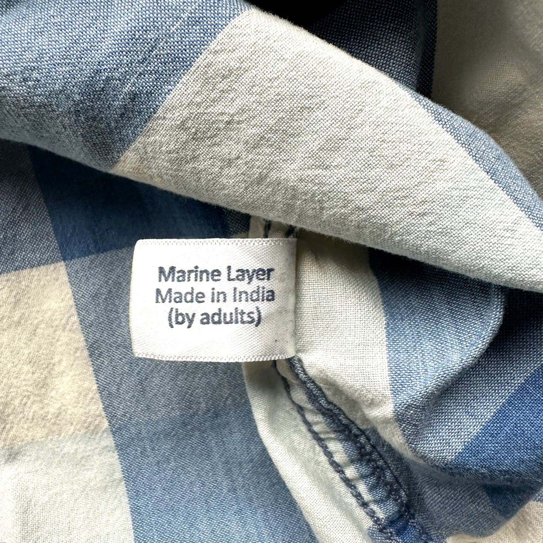 Marine Layer Marine Layer Stockton Blue Plaid Mens Marge Medium Long Sleeve Button Shirt Blue Size US M / EU 48-50 / 2 - 7 Thumbnail